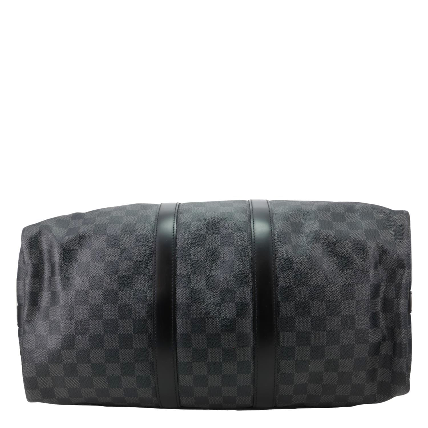Louis Vuitton Keepall 45 Bandouliere Damier Graphite Canvas Duffle Bag Black