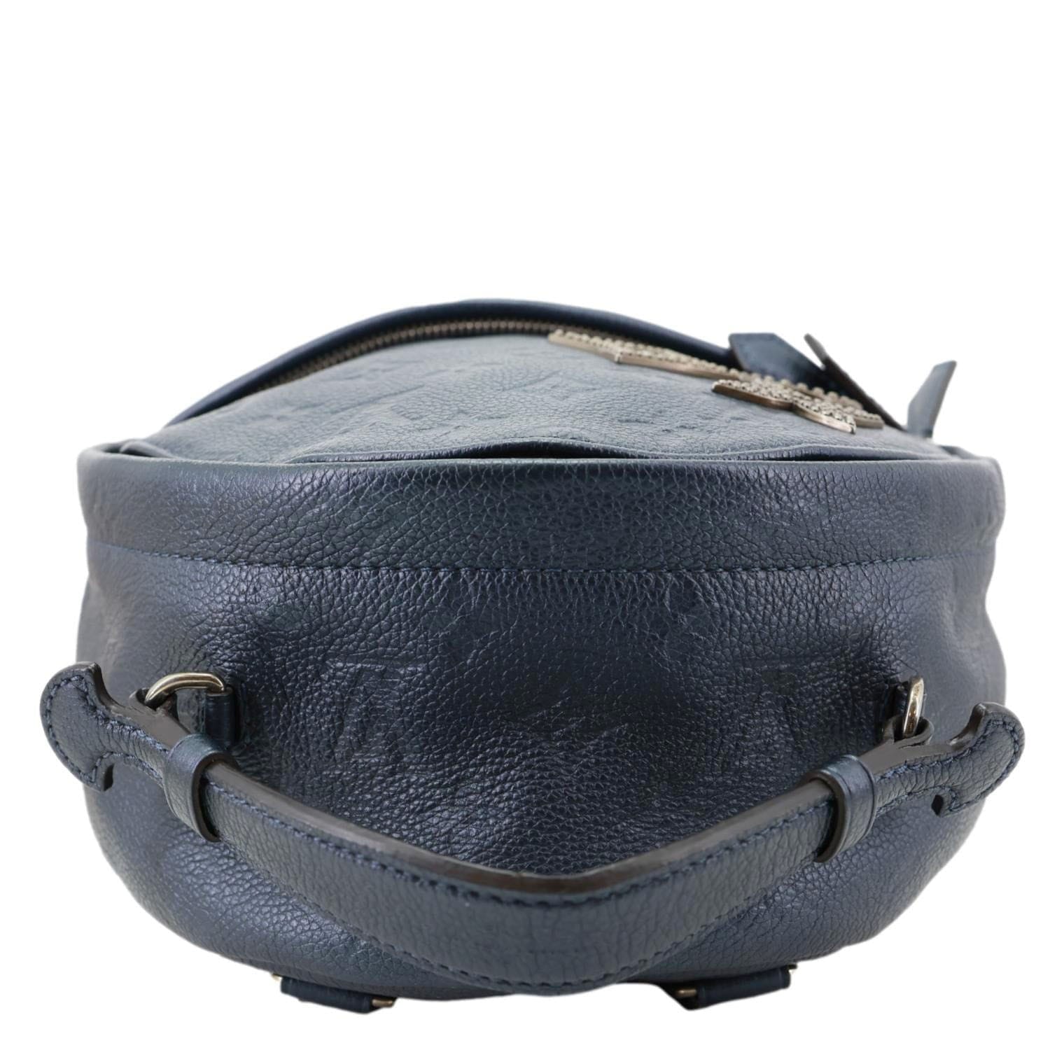 LOUIS VUITTON Flower Pins Monogram Empreinte Leather Backpack Blue