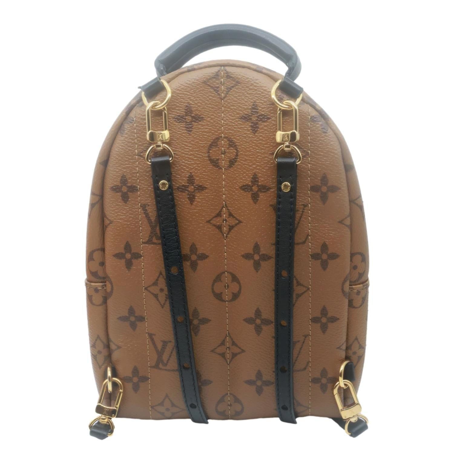 LOUIS VUITTON Palm Springs Mini Monogram Reverse Canvas Backpack Bag Brown