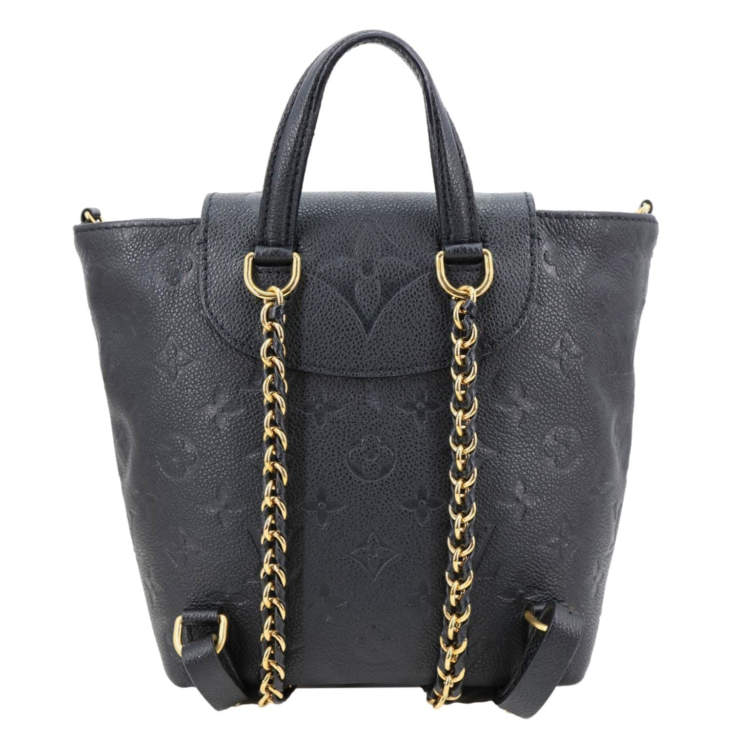 LOUIS VUITTON Backup Monogram Empreinte Leather Backpack Black
