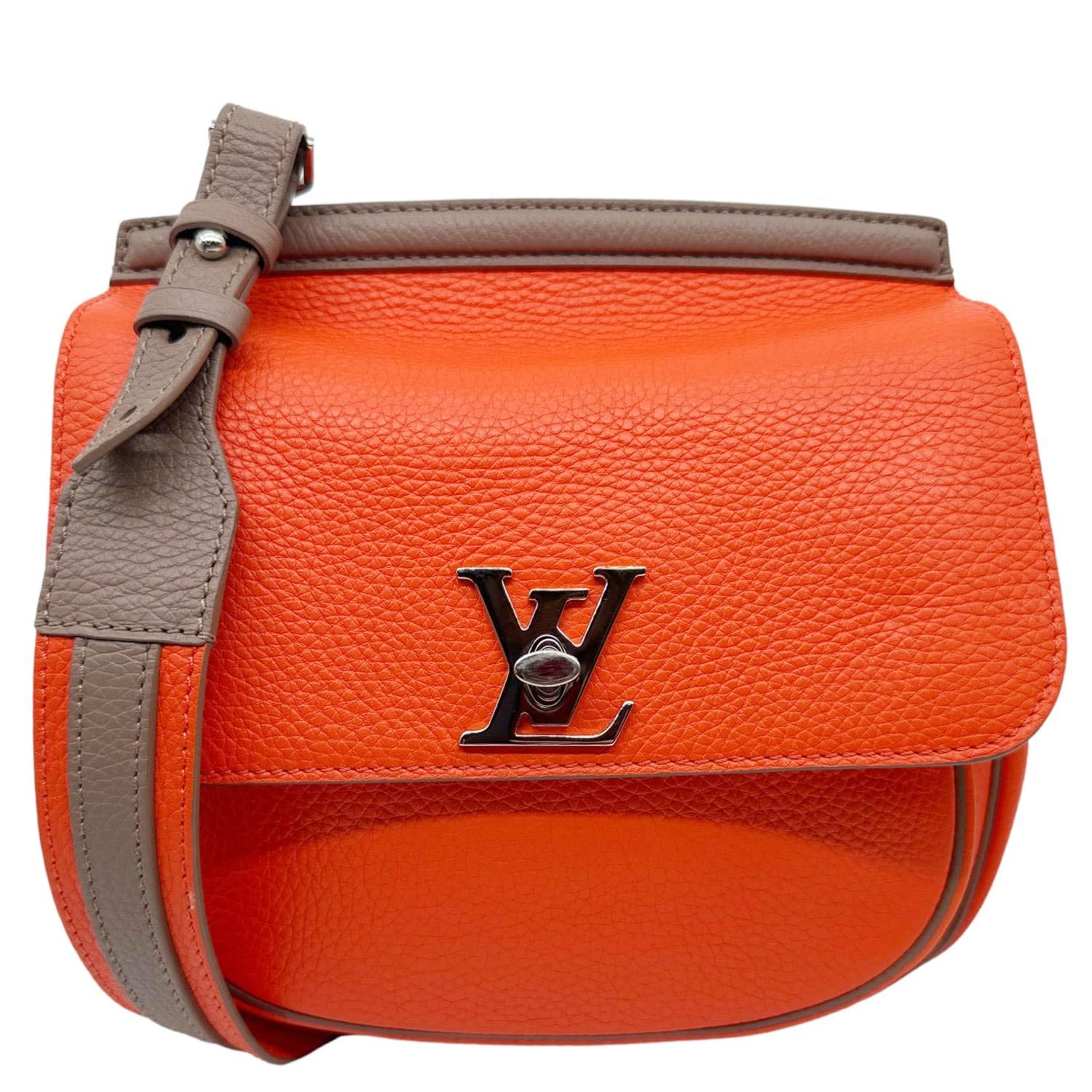 LOUIS VUITTON Marceau Taurillon Leather Messenger Bag Orange