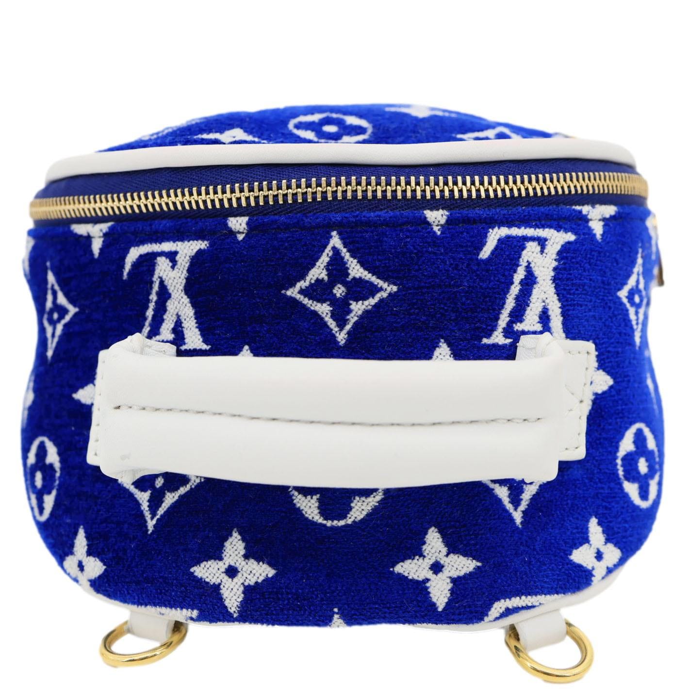 LOUIS VUITTON Palm Spring Mini Velvet Backpack Blue