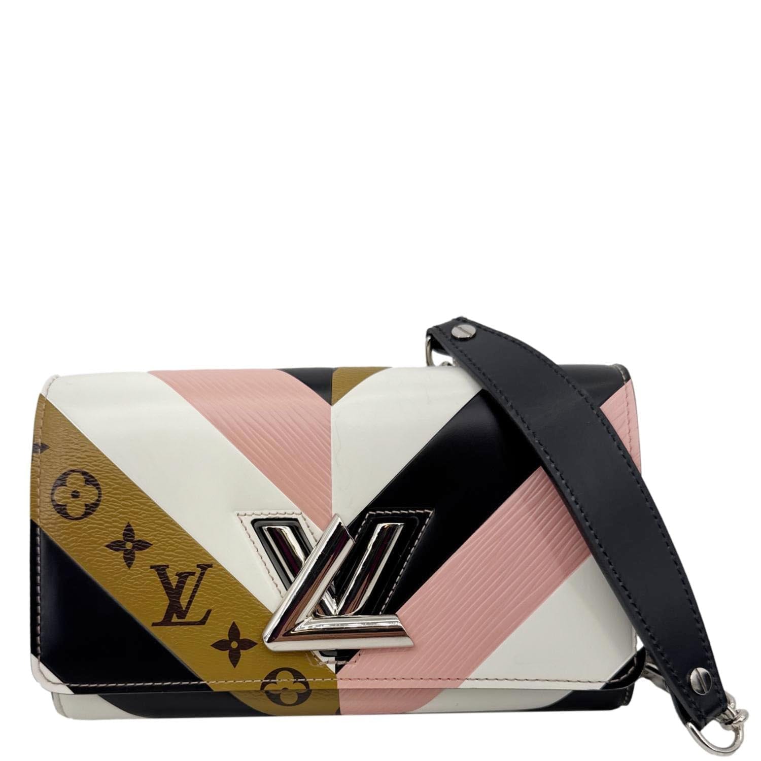 LOUIS VUITTON Twist Epi Reverse Monogram Chain Wallet Rose Ballerine