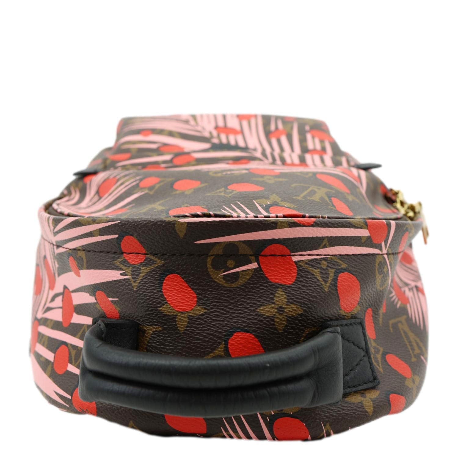 LOUIS VUITTON Palm Springs PM Monogram Jungle Dots Backpack Bag Brown