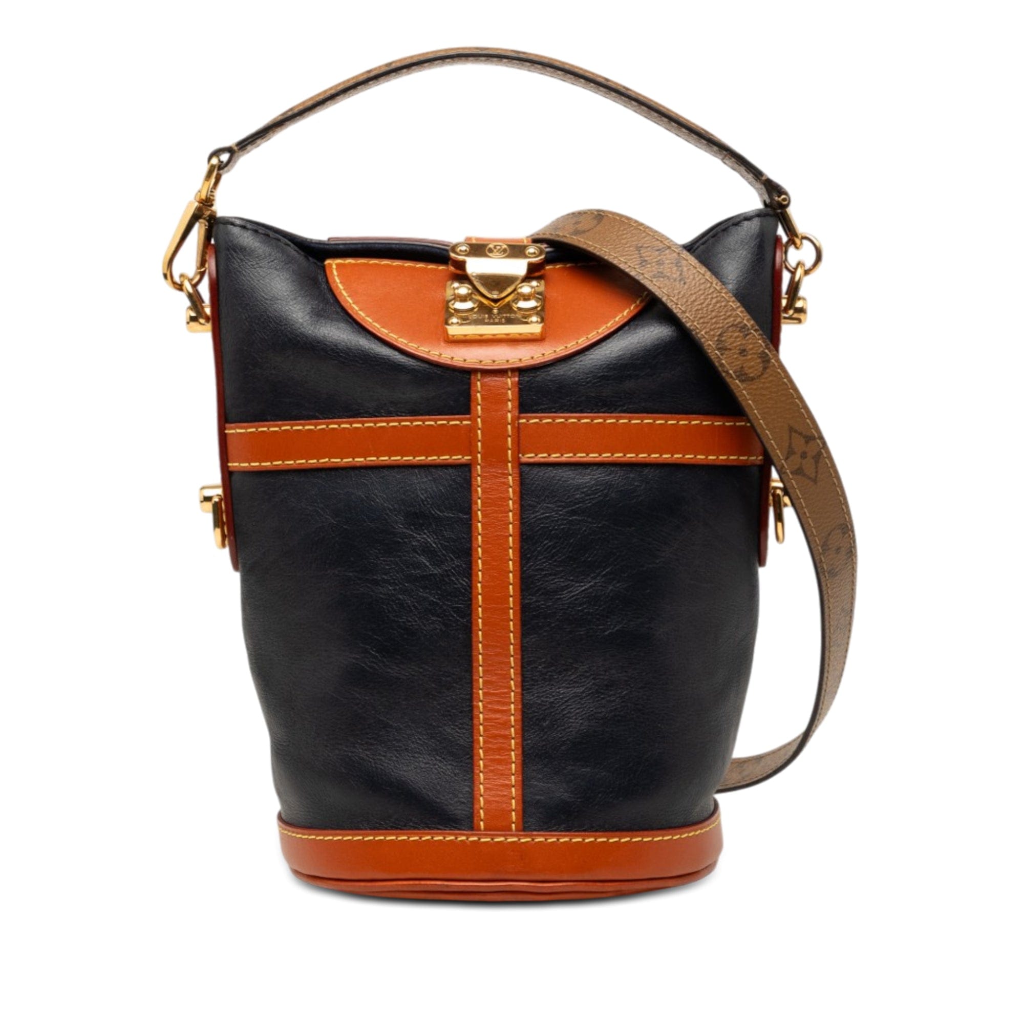 Louis Vuitton Calfskin and Monogram Reverse Duffle Bag