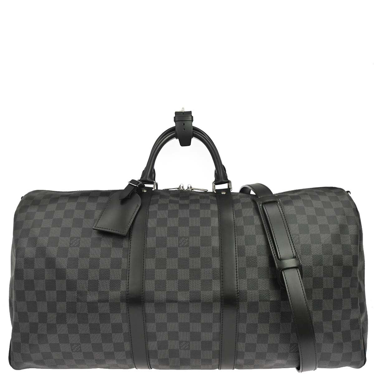 Louis Vuitton 2014 Damier Graphite Keepall Bandouliere 55 Duffle N41413