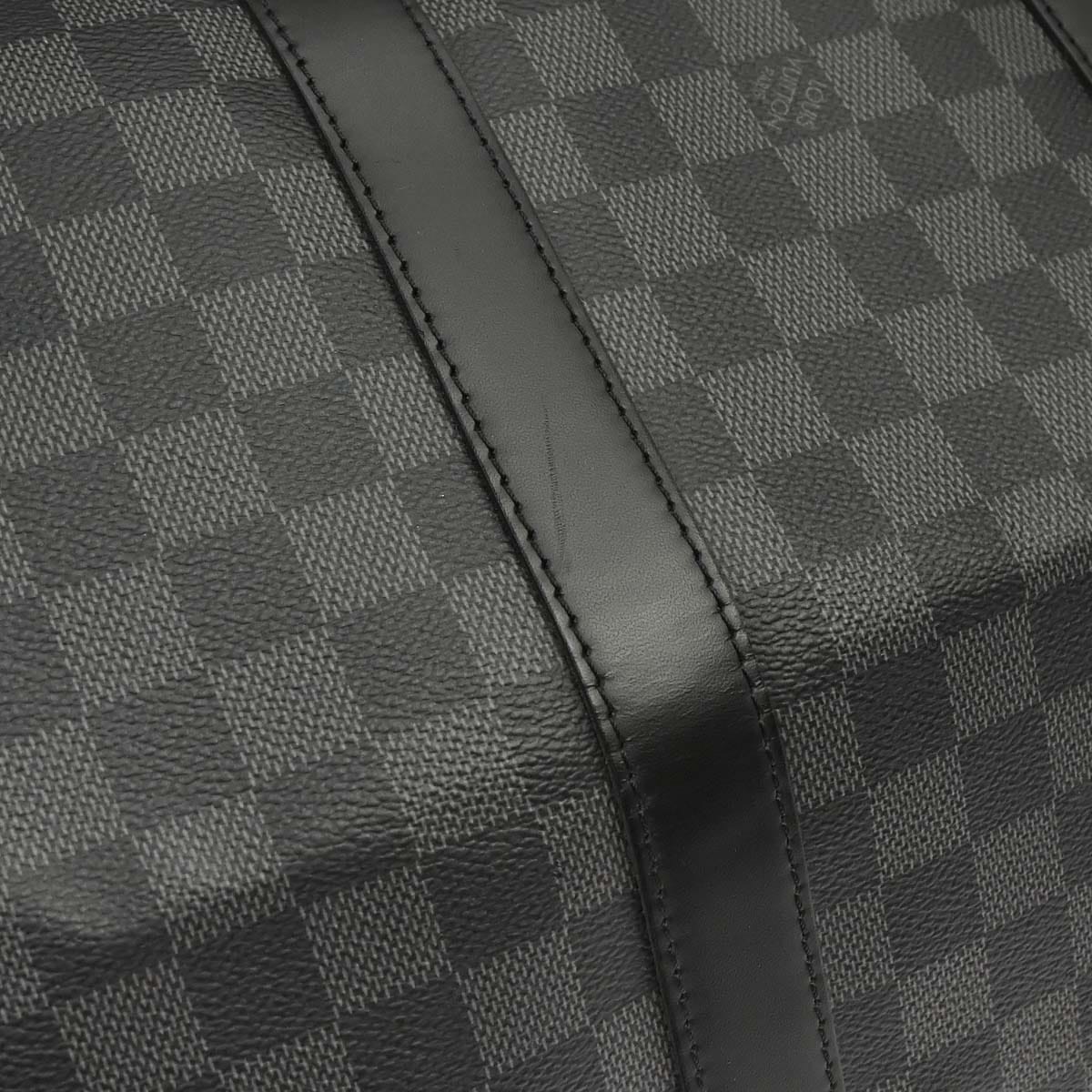 Louis Vuitton 2014 Damier Graphite Keepall Bandouliere 55 Duffle N41413