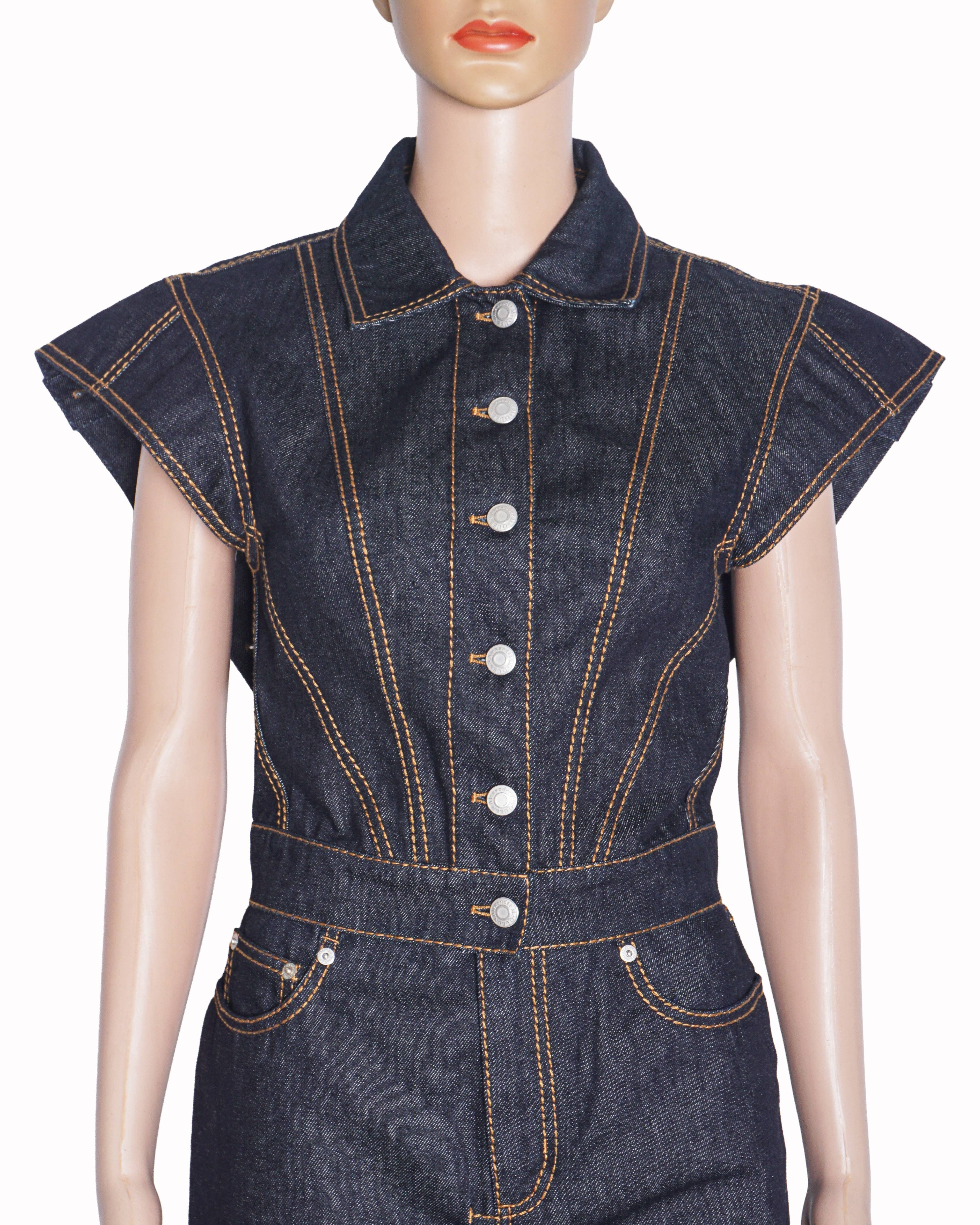 Alexander McQueen Short - Sleeve Denim Jacket