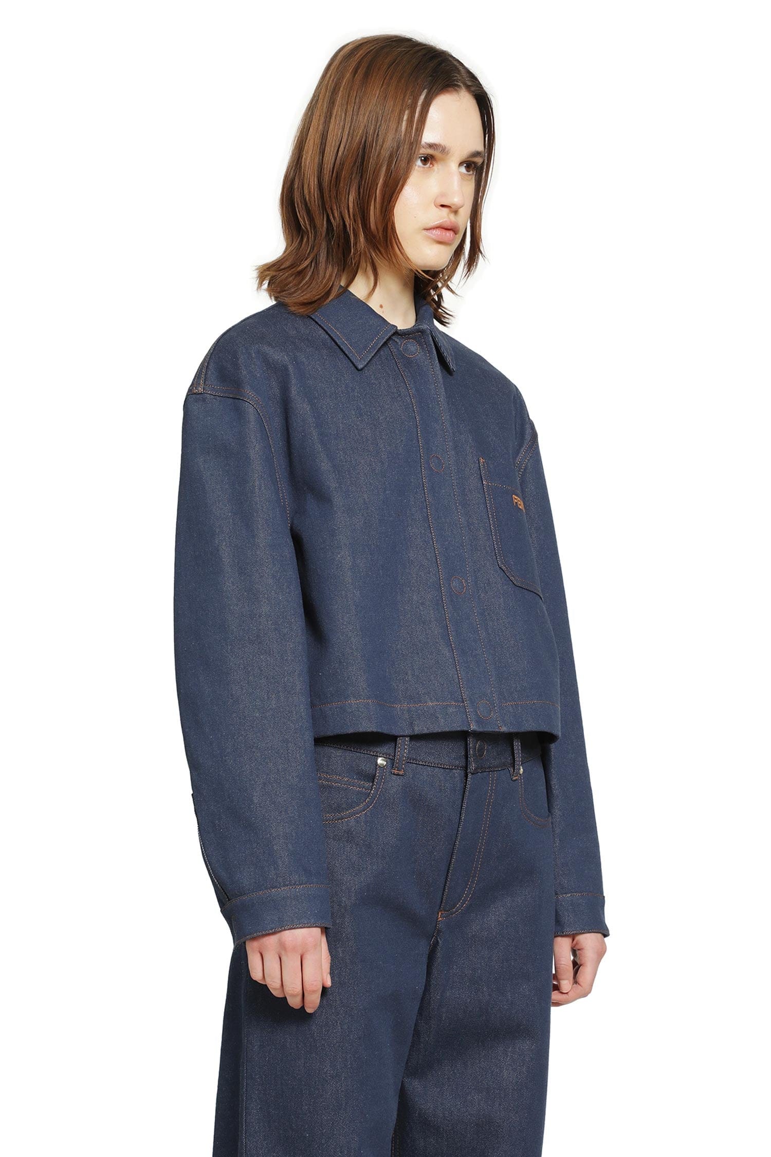 Fendi Cropped Denim Jacket