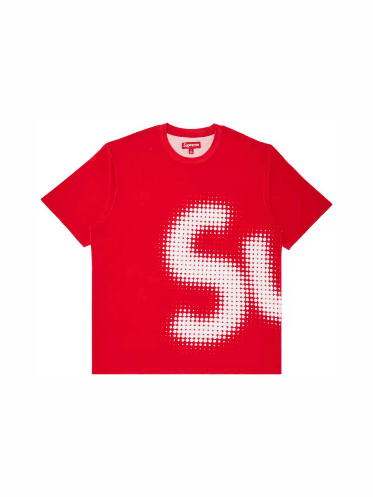 Supreme Halftone Short - Sleeve Top Red