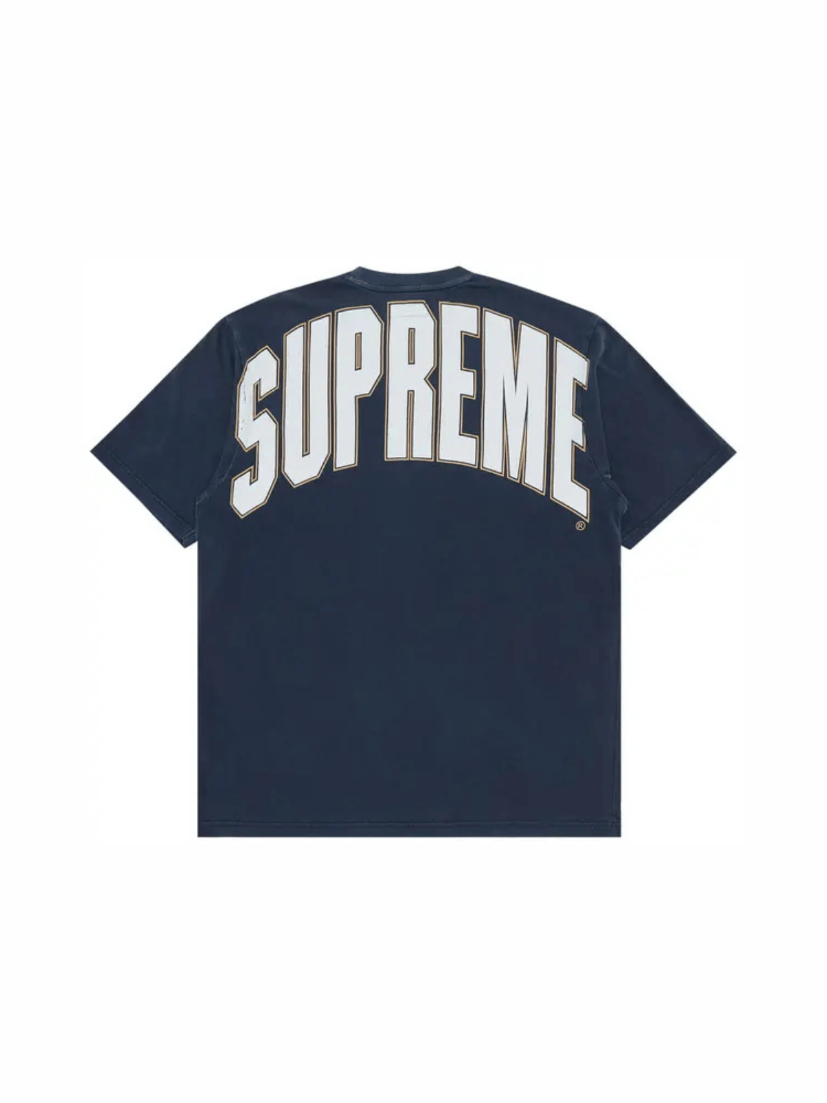 Supreme Cracked Back Arc Short - Sleeve Top Navy