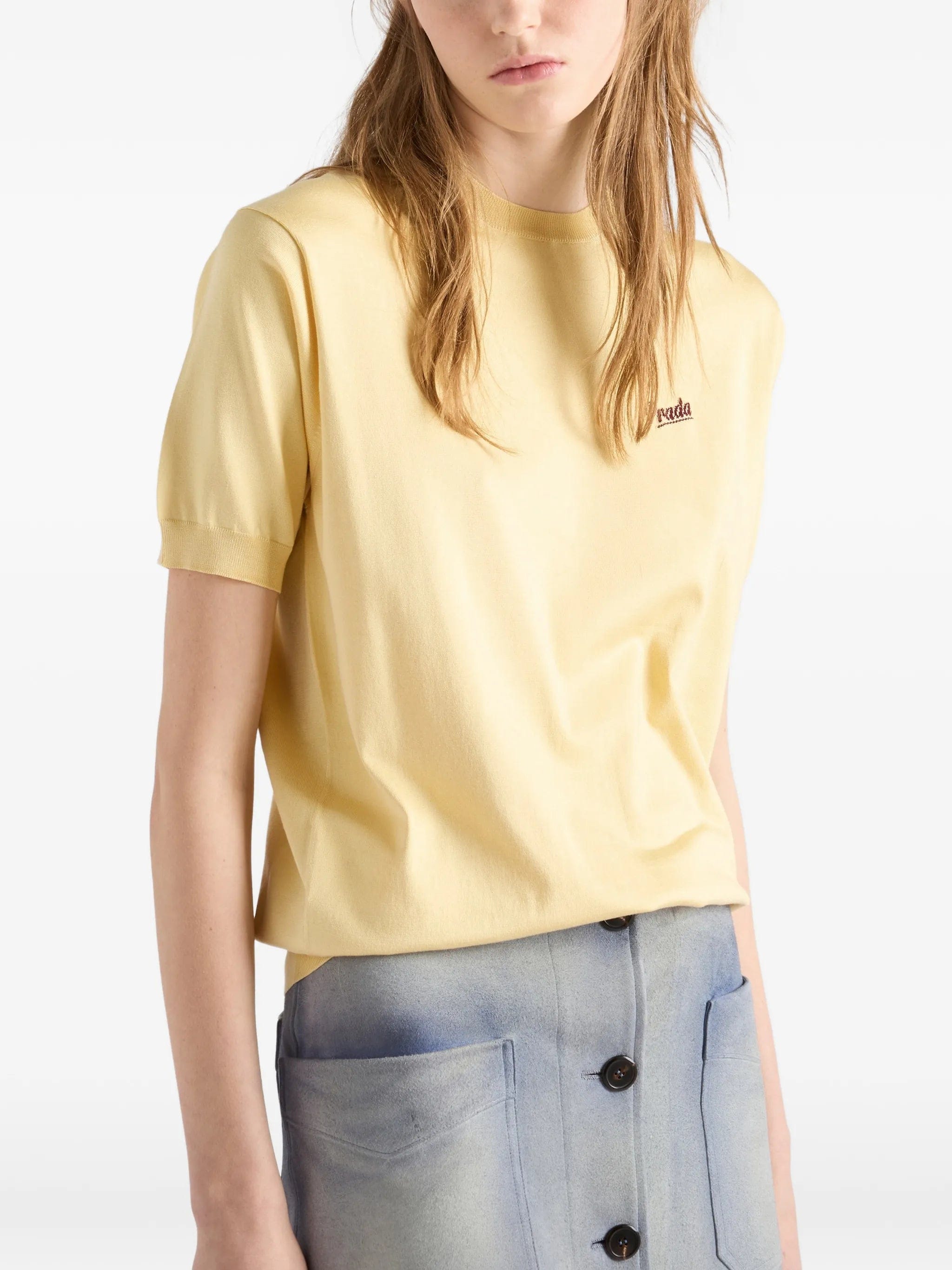 Prada silk crew - neck sweater