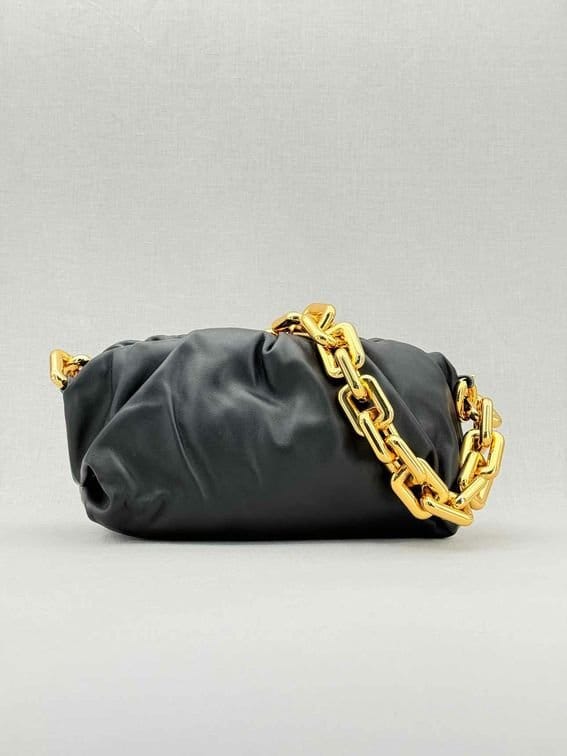 Bottega Veneta The Chain Pouch Black Shoulder Bag