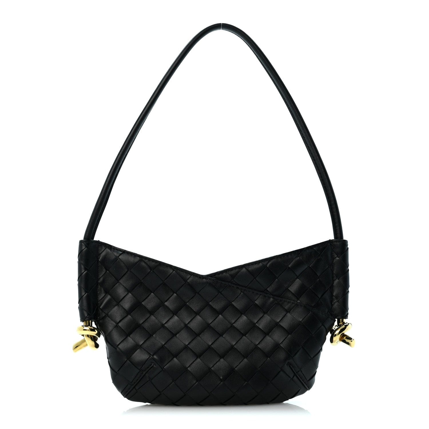 Bottega Veneta Nappa Intrecciato Mini Solstice Shoulder Bag Black