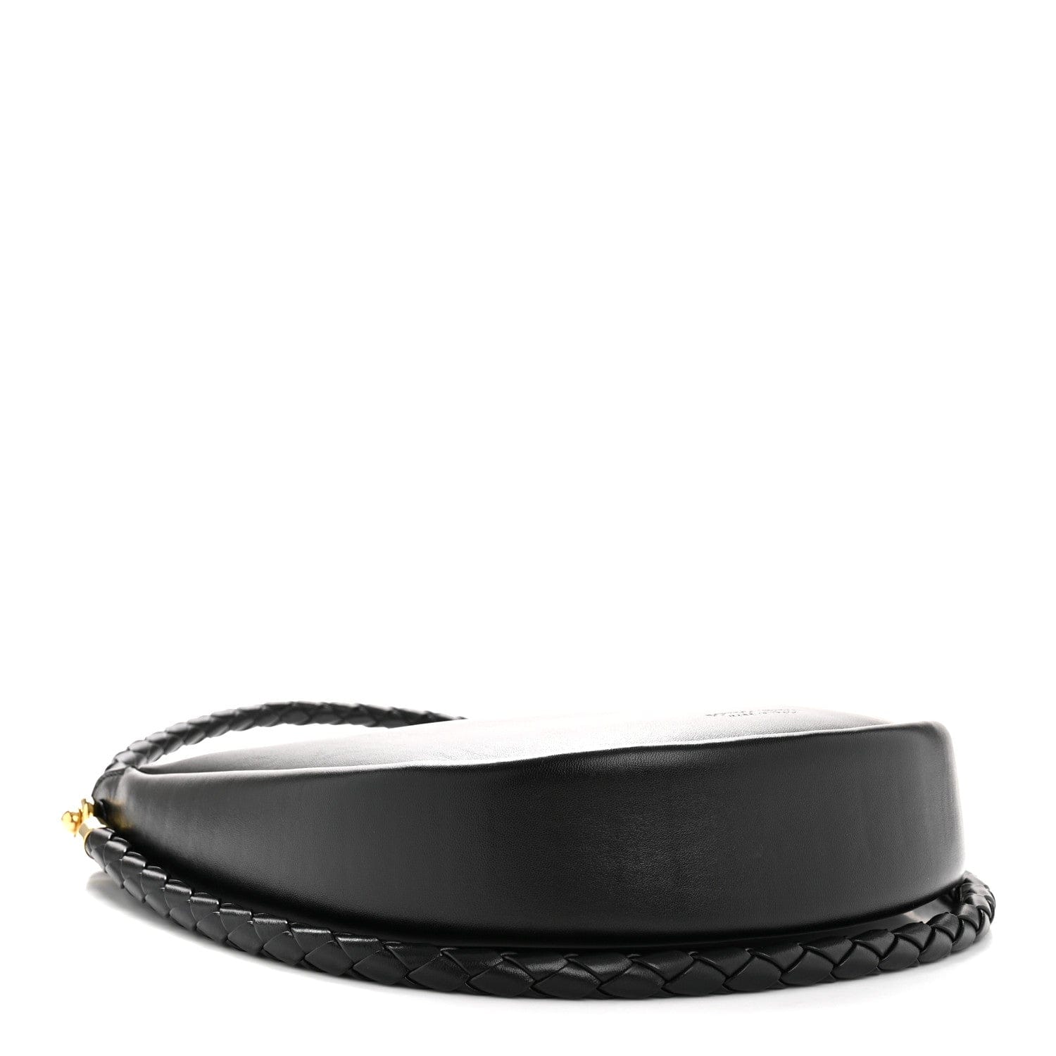 Bottega Veneta Smooth Calfskin Hula Hoop Shoulder Bag Black