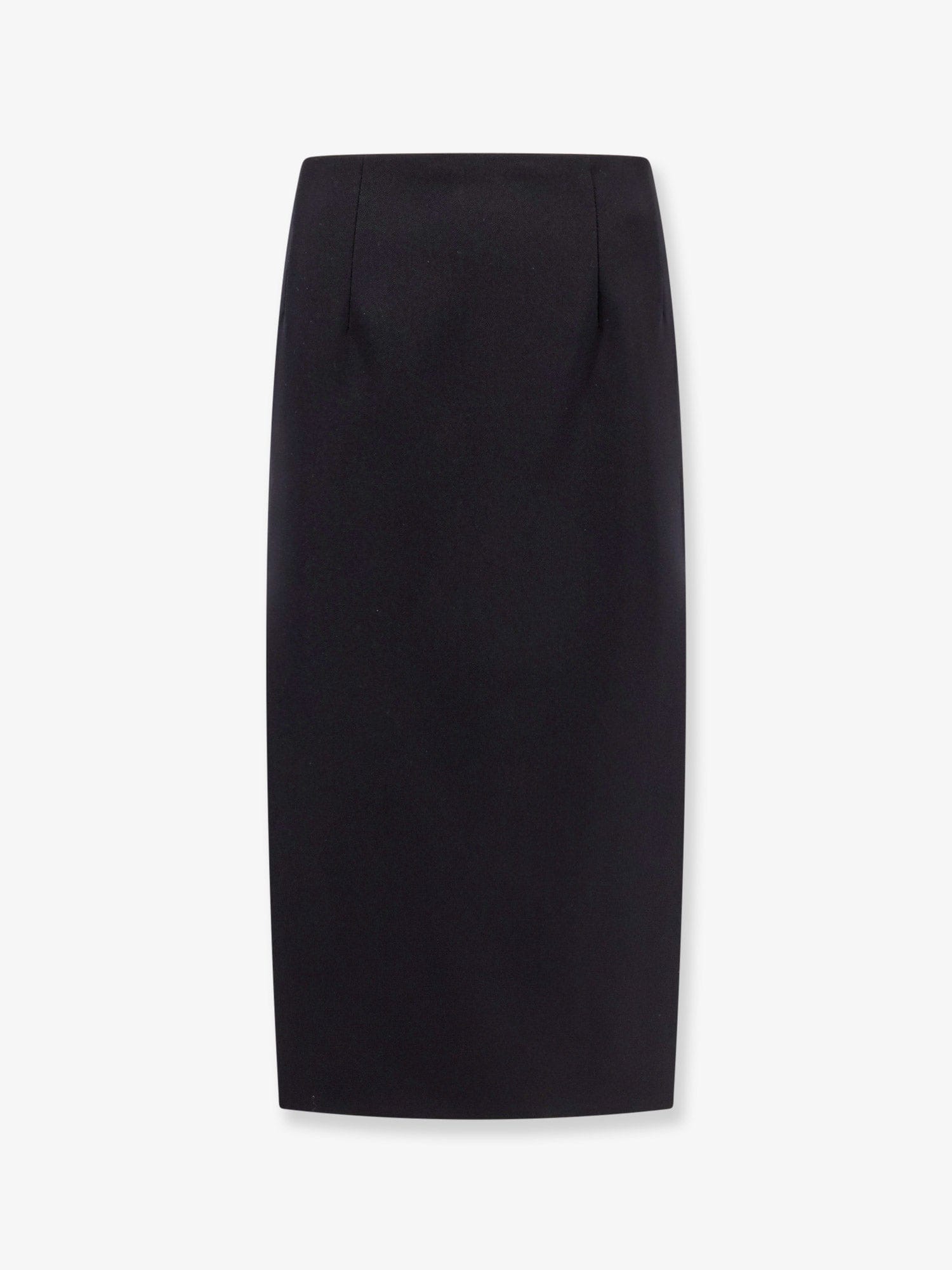 Valentino Virgin wool longuette skirt with slits and silk lining