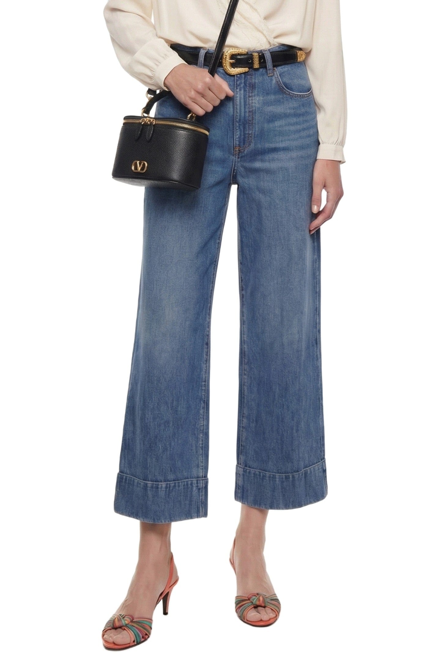 Valentino Cropped Flare Jeans