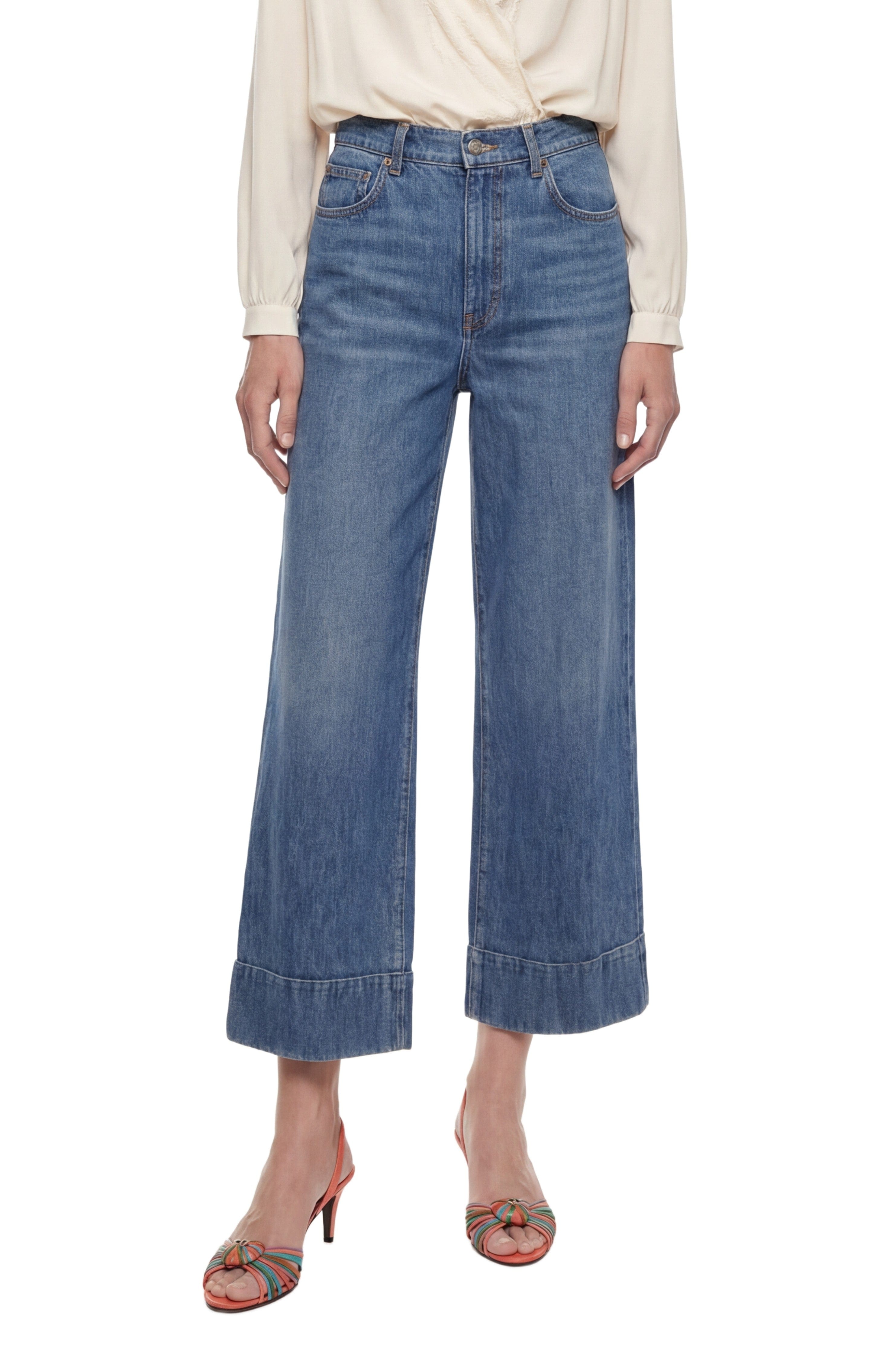 Valentino Cropped Flare Jeans
