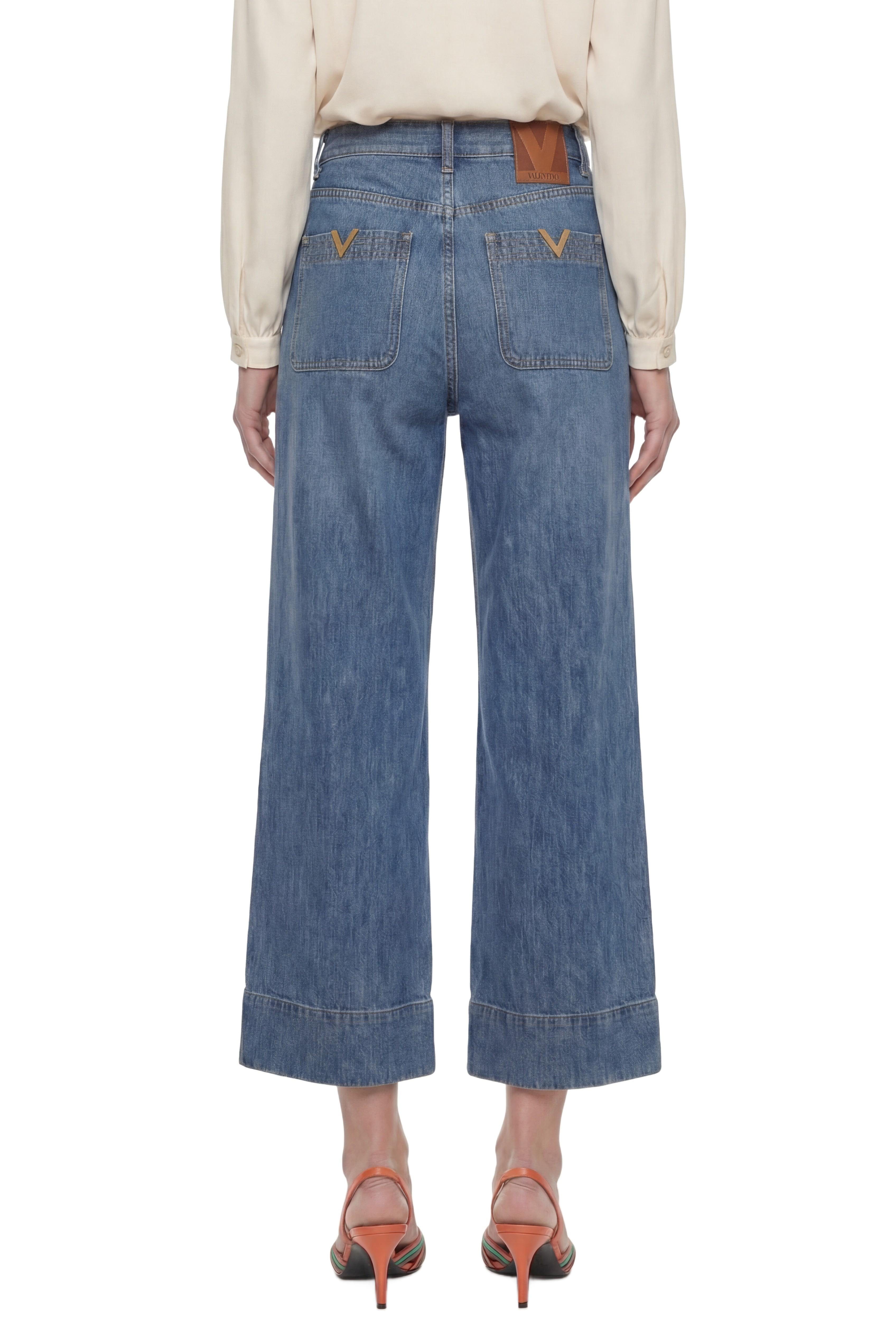 Valentino Cropped Flare Jeans