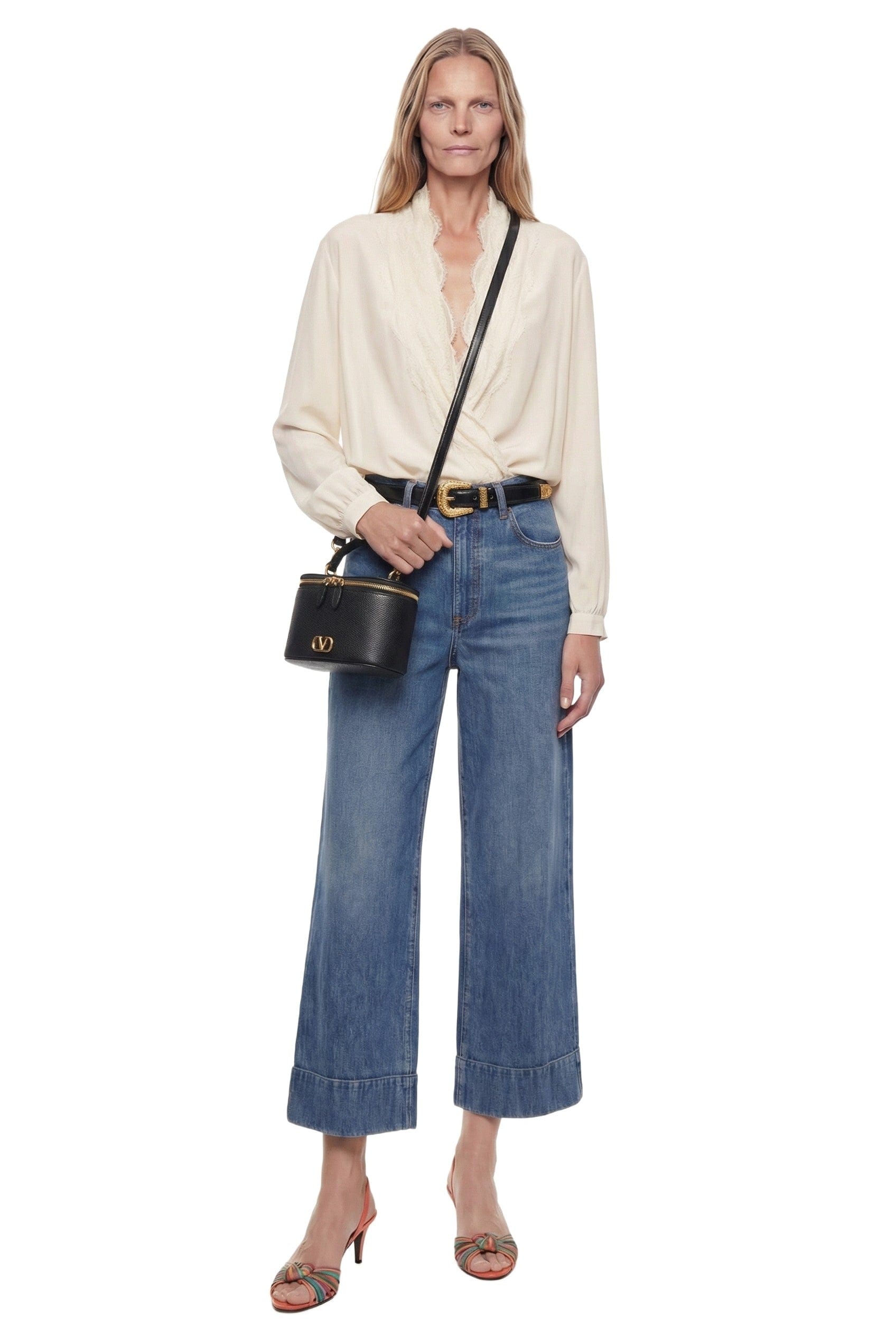 Valentino Cropped Flare Jeans
