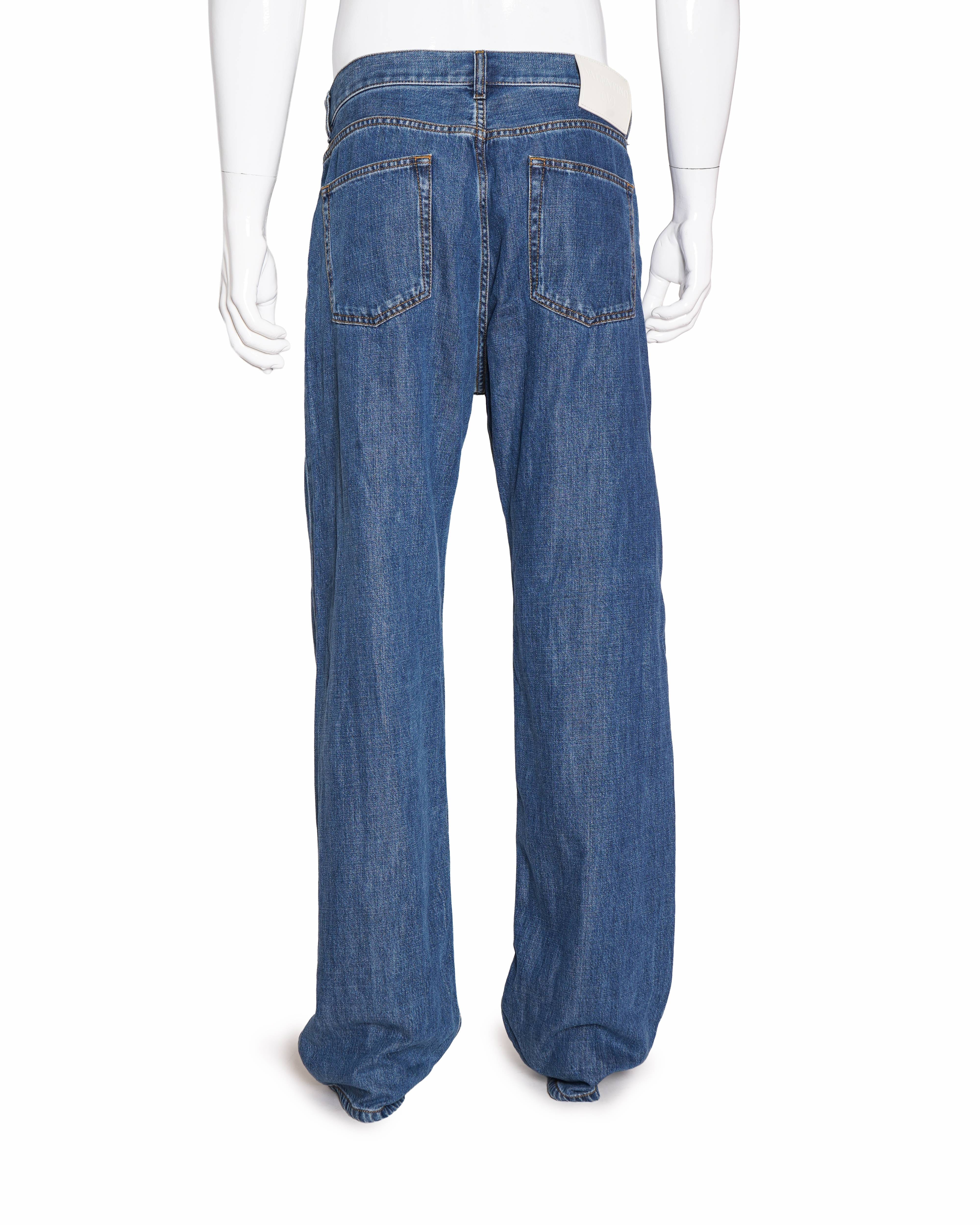 Valentino Blue loose fit jeans