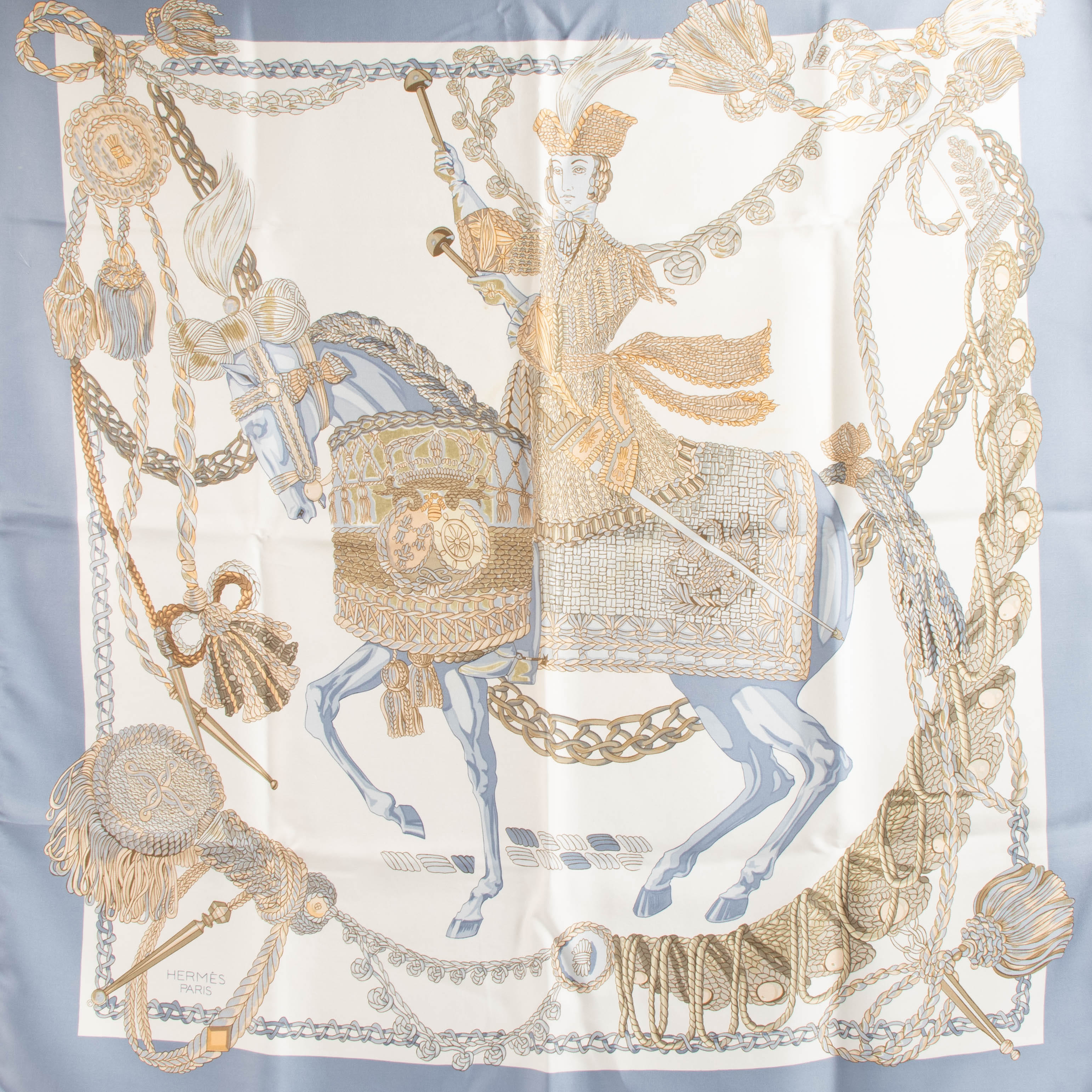 Hermès Silk Le Timbalier 90 Scarf