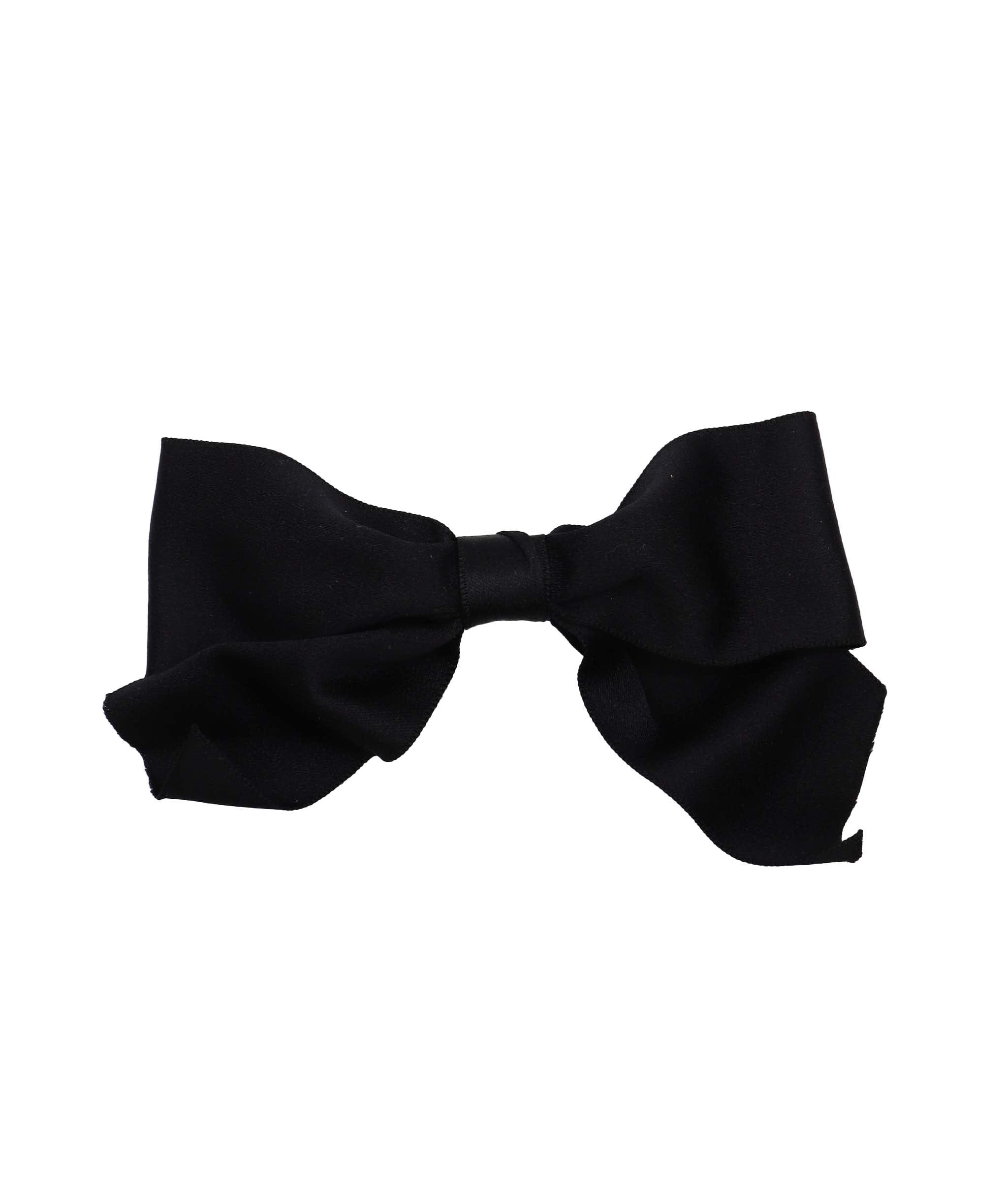 Chanel Tortoiseshell Satin Acrylic Black Bow Hair Clip DXBS3703