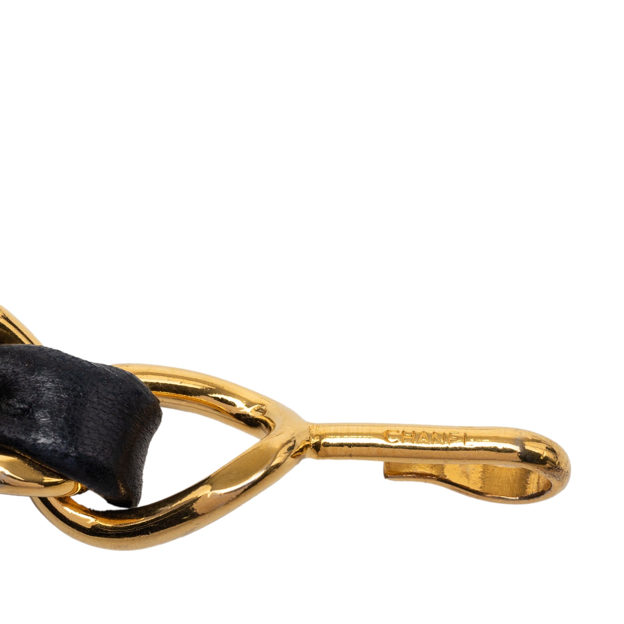 Chanel CC Gold Plated Leather Woven Chain Link Belt