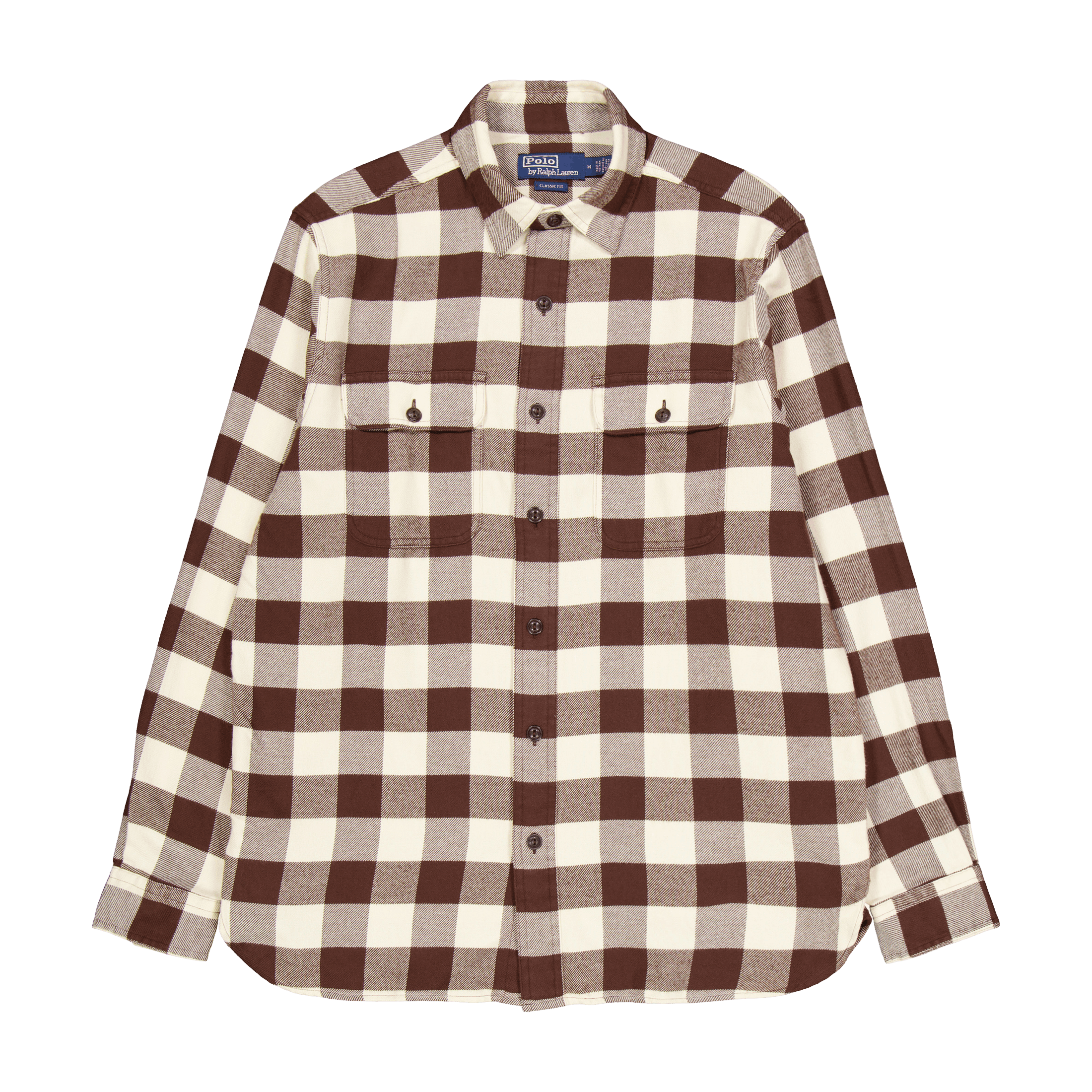 Polo Ralph Lauren Classic Fit Checked Twill Workshirt Winter Cream / Brown