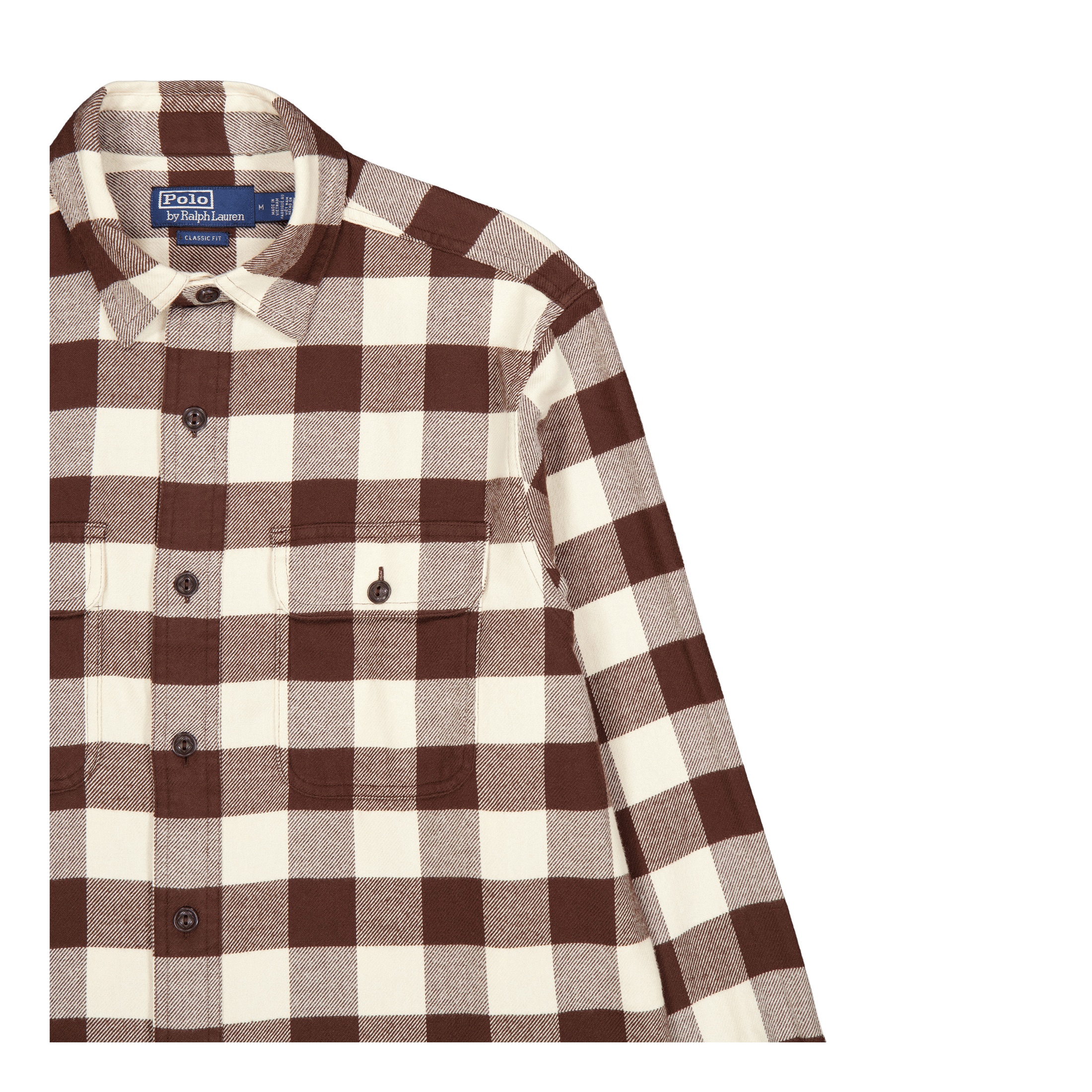 Polo Ralph Lauren Classic Fit Checked Twill Workshirt Winter Cream / Brown