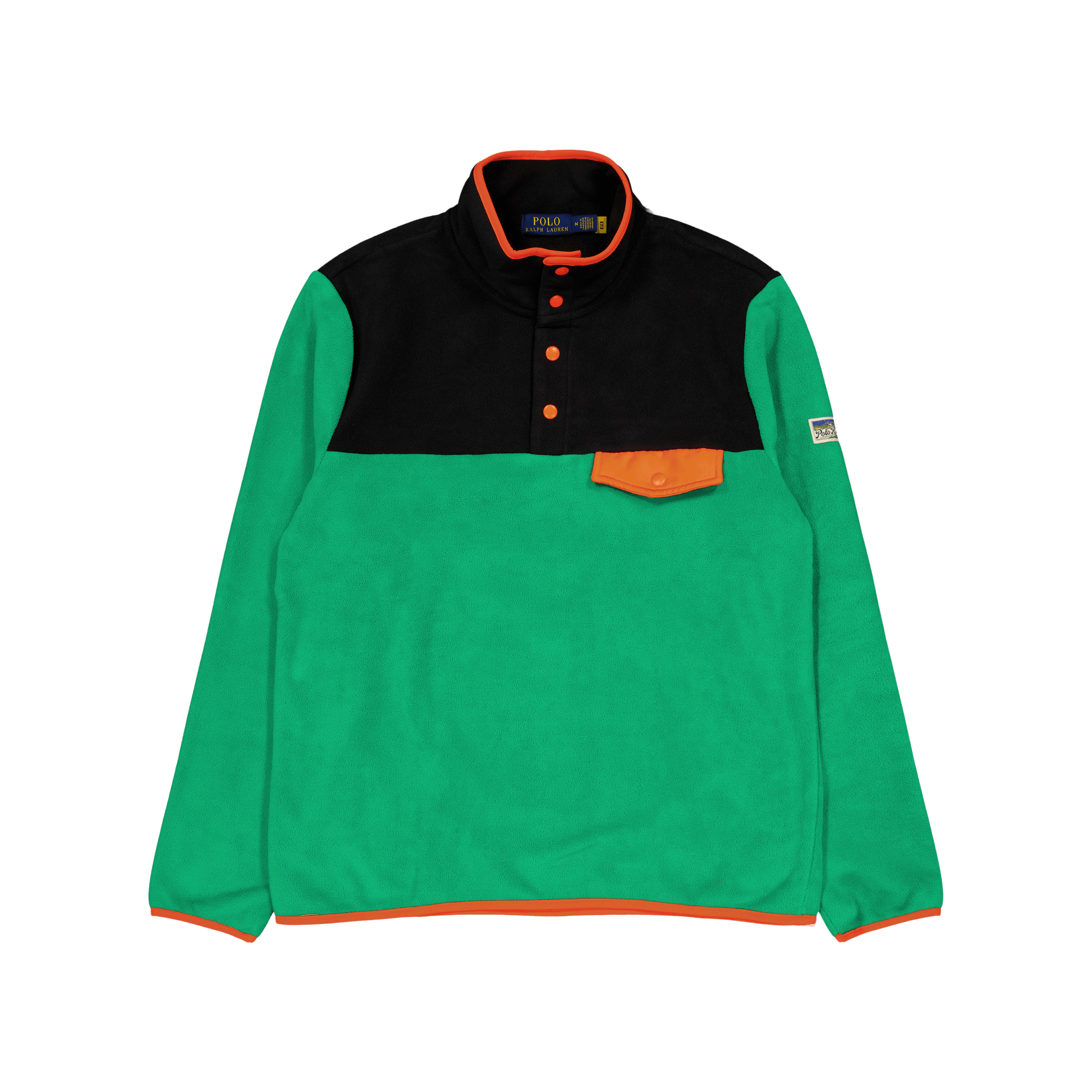 Polo Ralph Lauren Color - Blocked Brushed Fleece Pullover Billiard Multi