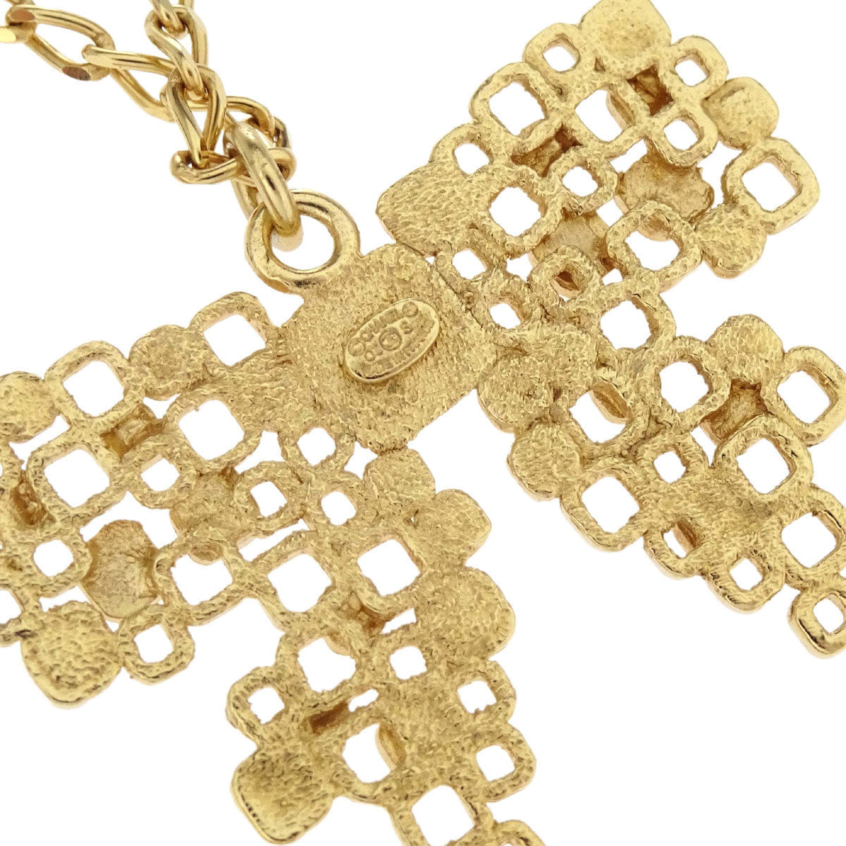 Chanel Gold Colorful CC Bow Motif Pendant Necklace 03S