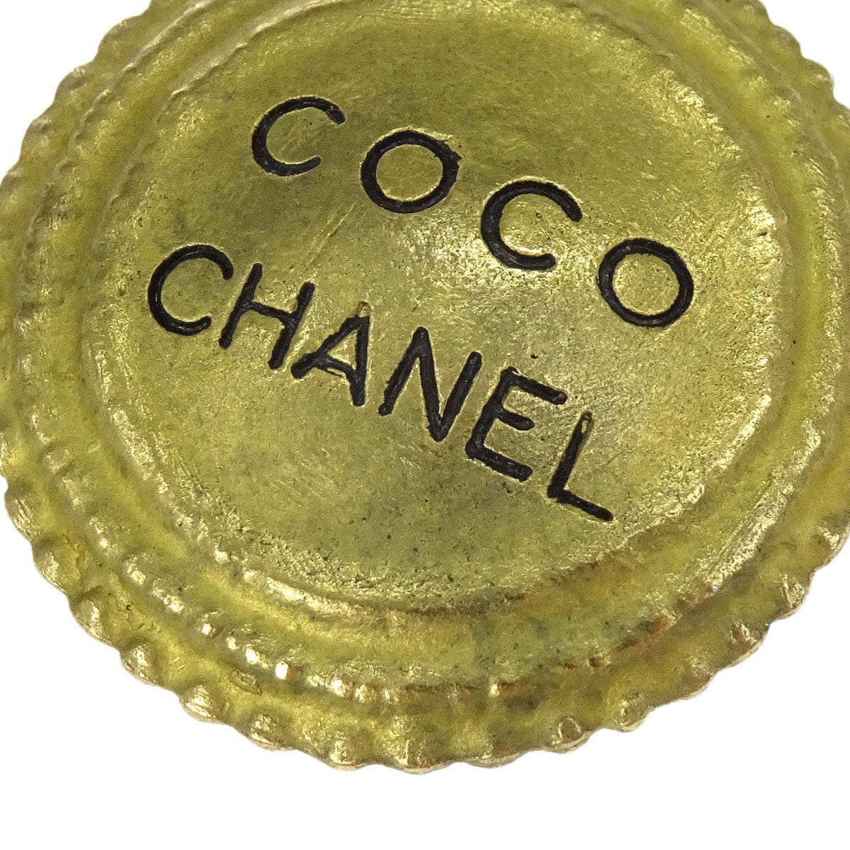 Chanel Button Clip - On Earrings Gold 94P