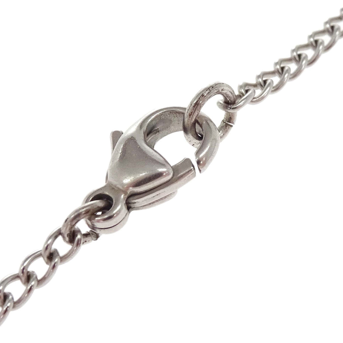 Chanel CC Chain Necklace Silver Purple 04P