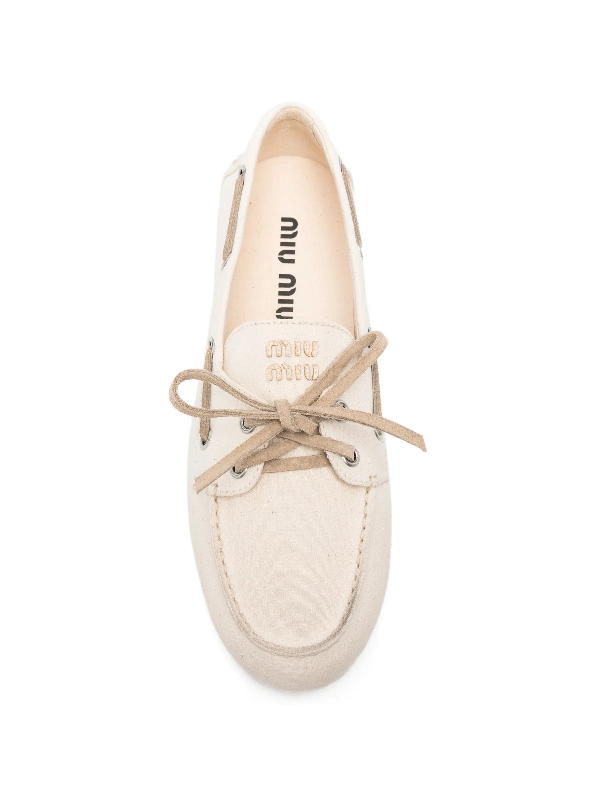 Miu Miu lace - up boat shoes