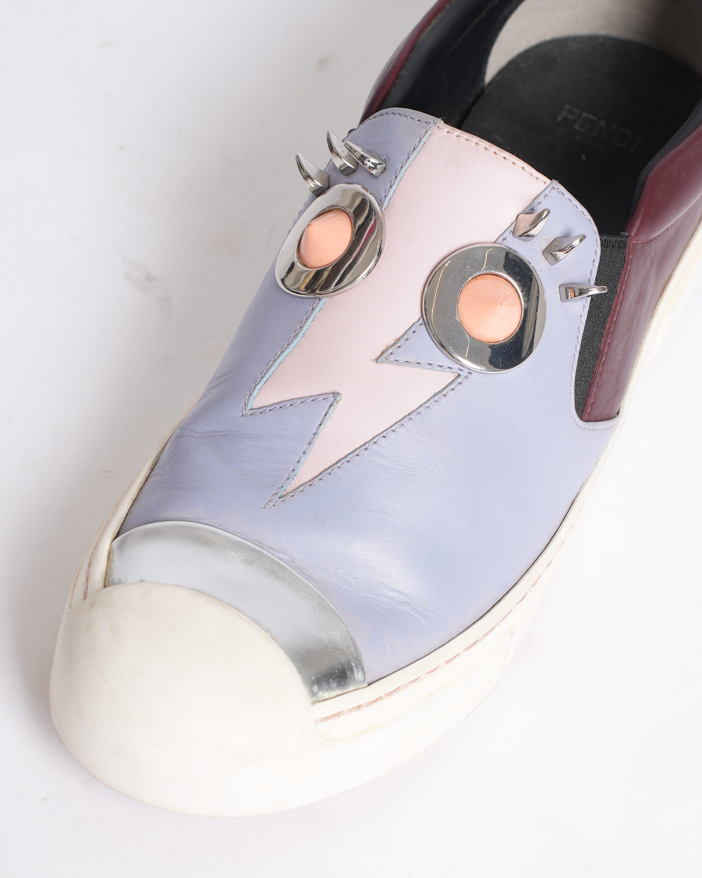Fendi Women's Cap - Toe Monster Skate Sneakers Slide - In Loafers