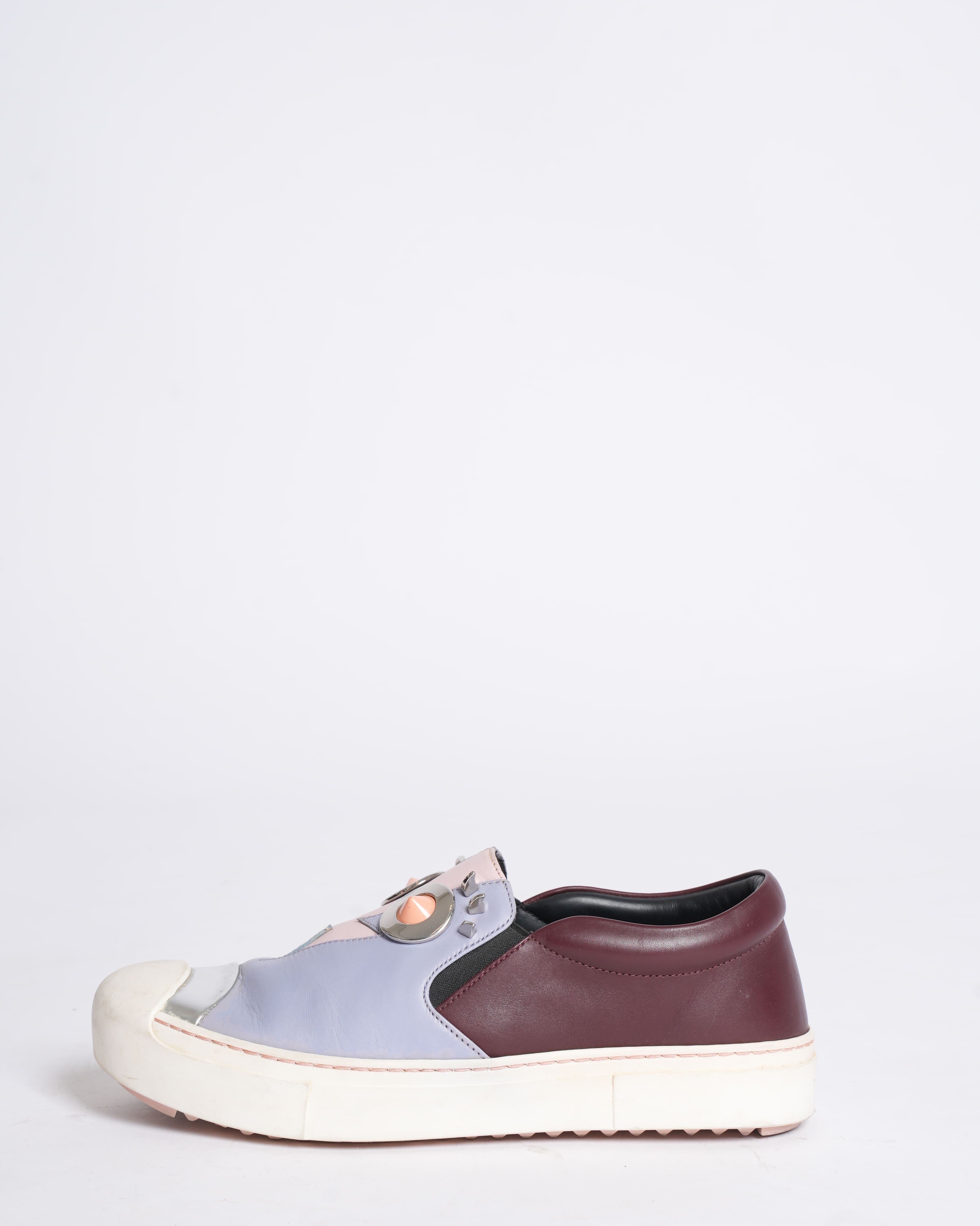 Fendi Women's Cap - Toe Monster Skate Sneakers Slide - In Loafers