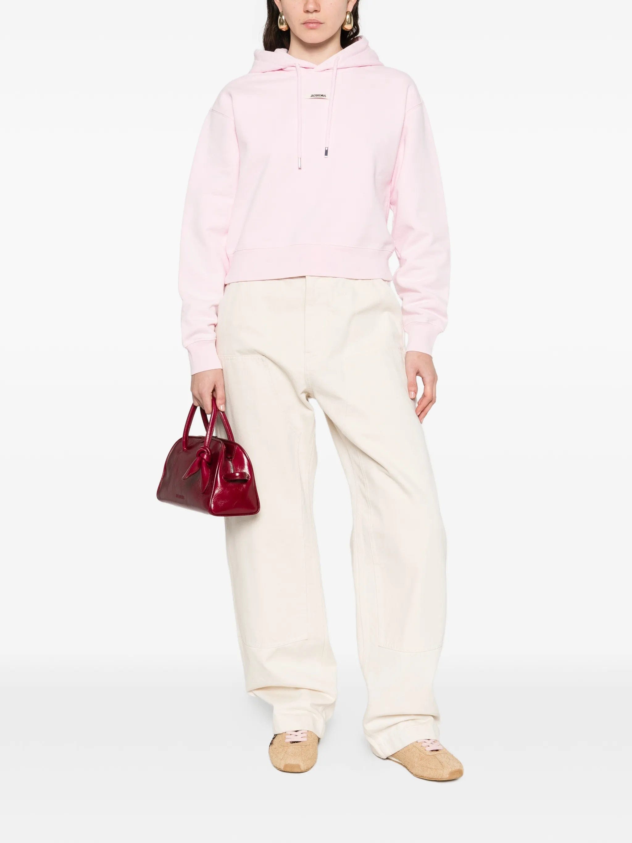 Jacquemus drawstring logo - patch hoodie