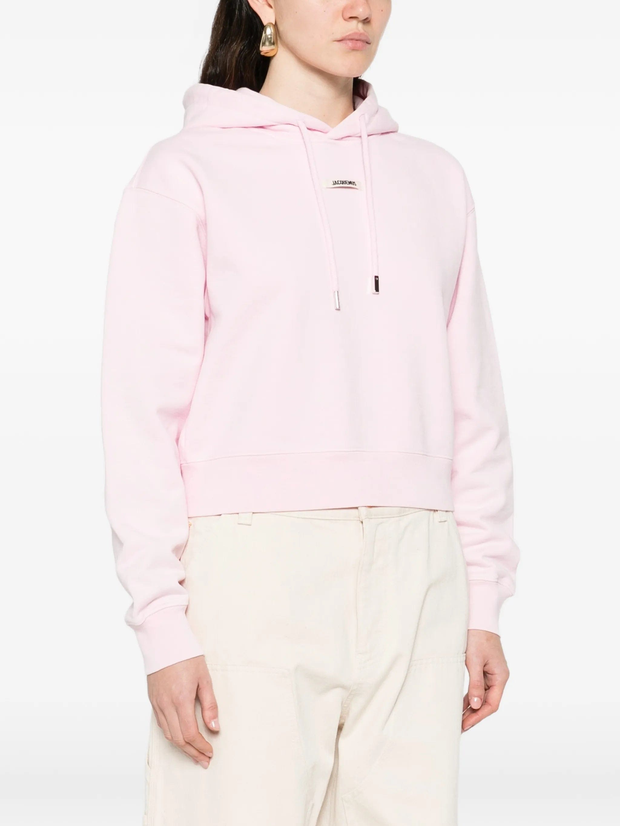 Jacquemus drawstring logo - patch hoodie