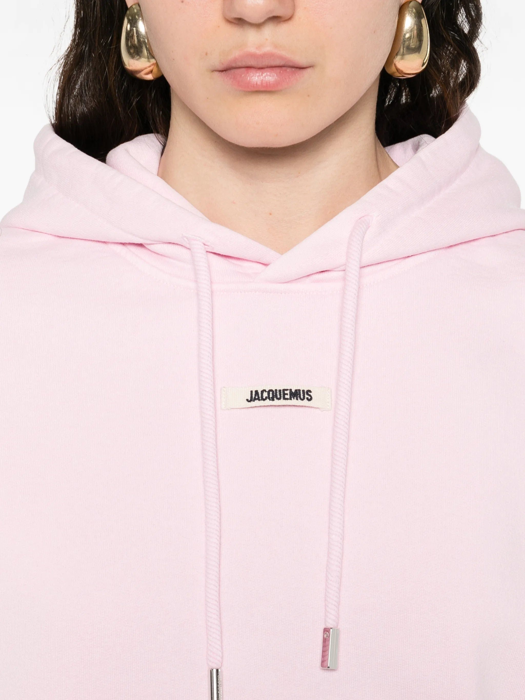 Jacquemus drawstring logo - patch hoodie