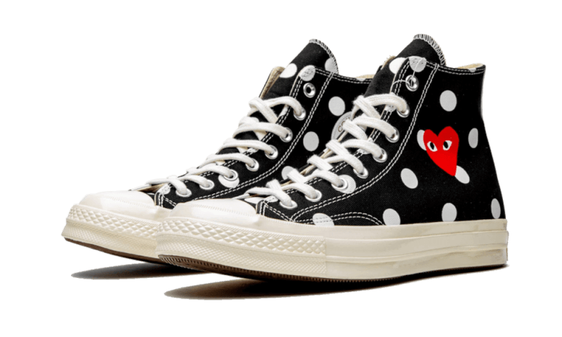 Converse Chuck Taylor All - Star 70s Hi Comme des Garçons PLAY Polka Dot Black