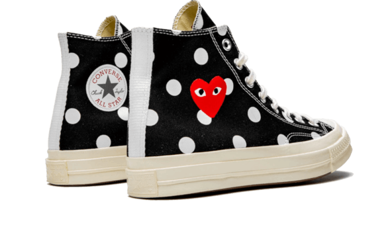 Converse Chuck Taylor All - Star 70s Hi Comme des Garçons PLAY Polka Dot Black