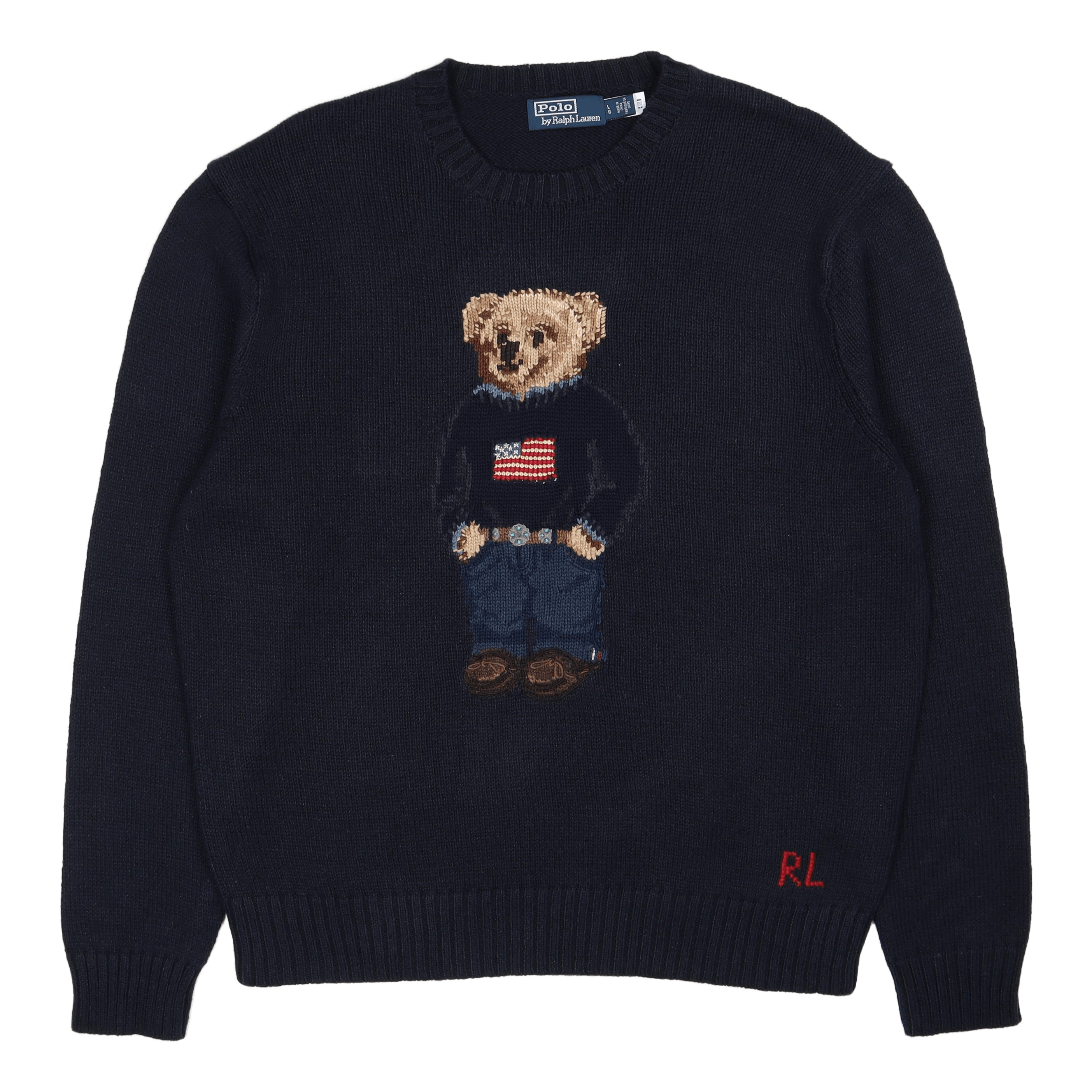 Polo Ralph Lauren Polo Bear Cotton - Linen Sweater Navy