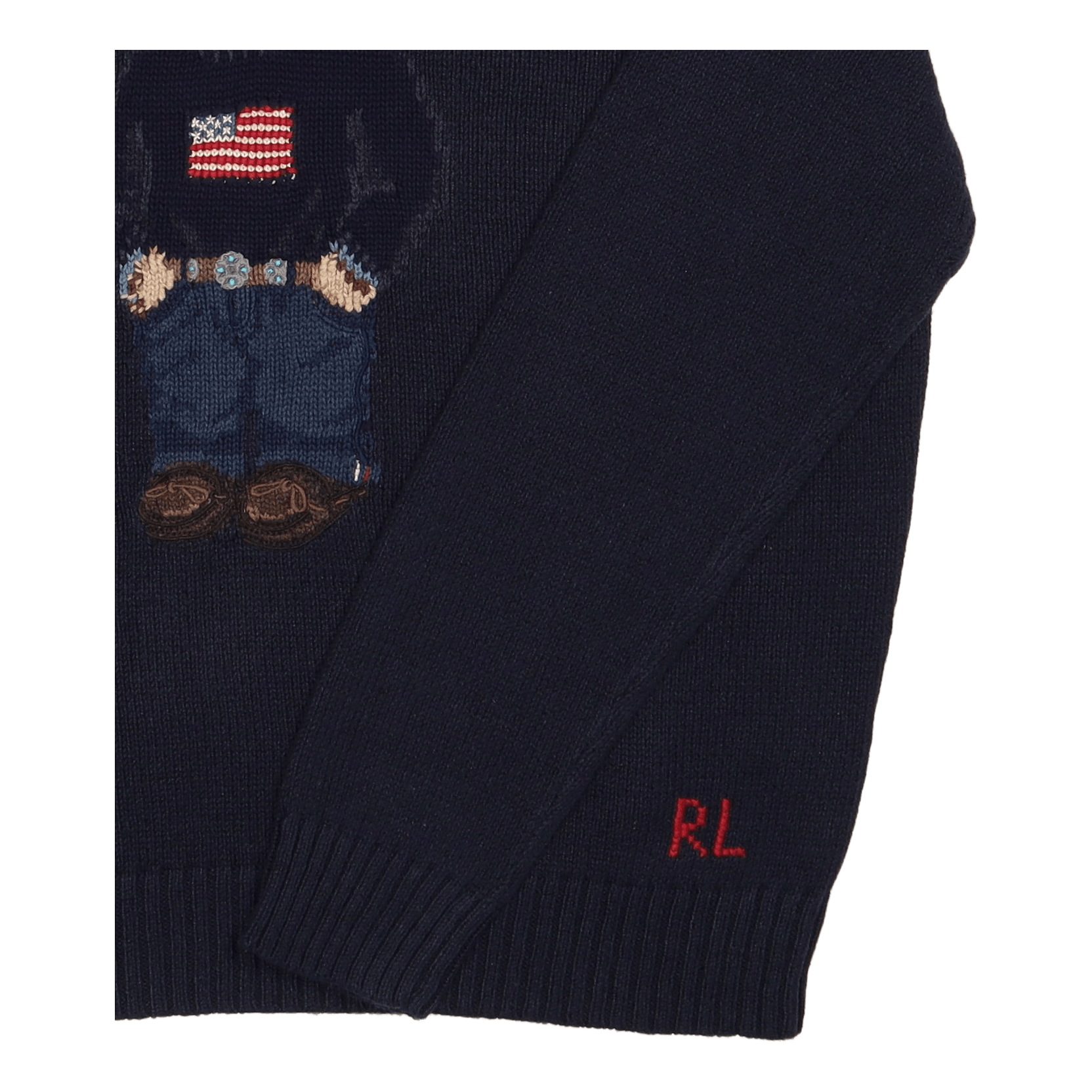 Polo Ralph Lauren Polo Bear Cotton - Linen Sweater Navy