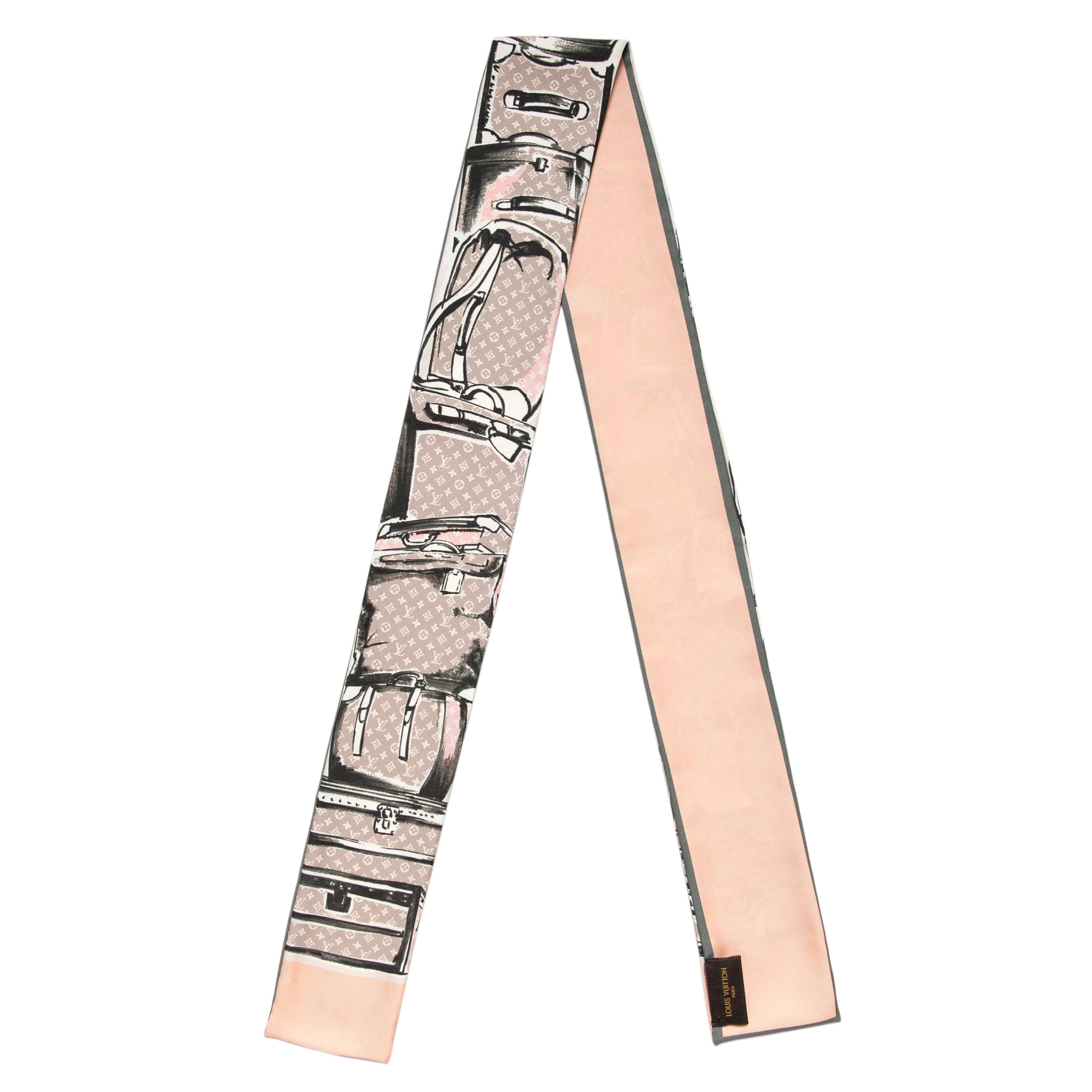 Louis Vuitton Rose Poudre Silk Monogram Trunks Bandeau