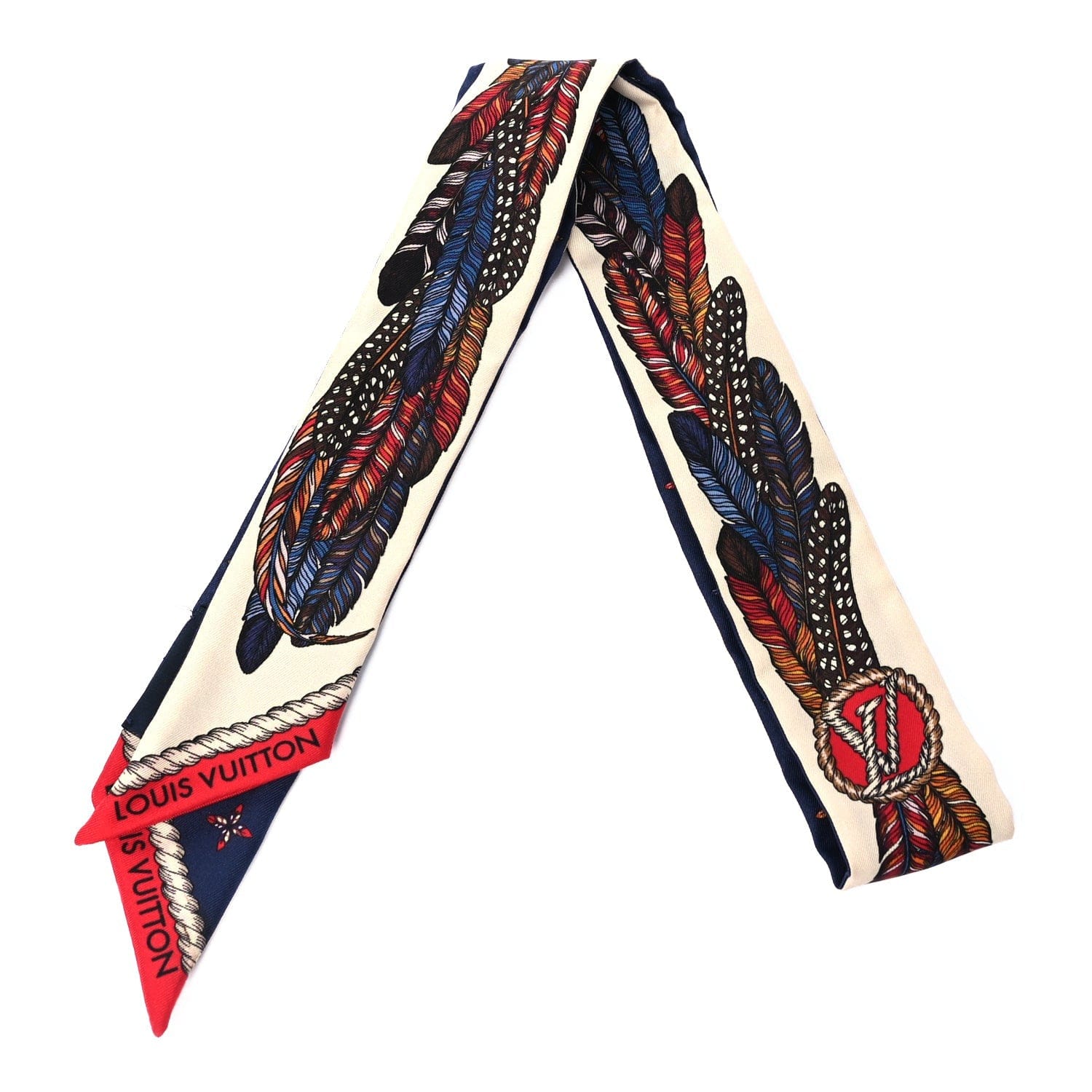 Louis Vuitton Silk Love Birds BB Bandeau Blue