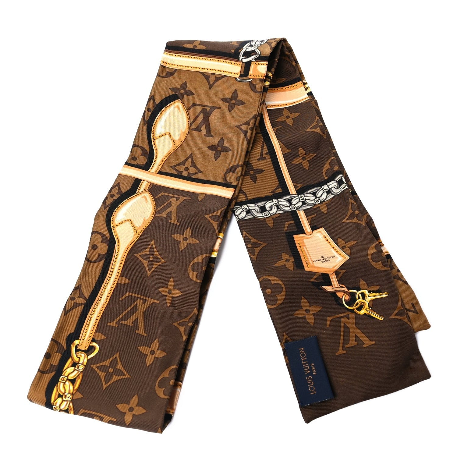 Louis Vuitton Silk Monogram Confidential Bandeau Brown