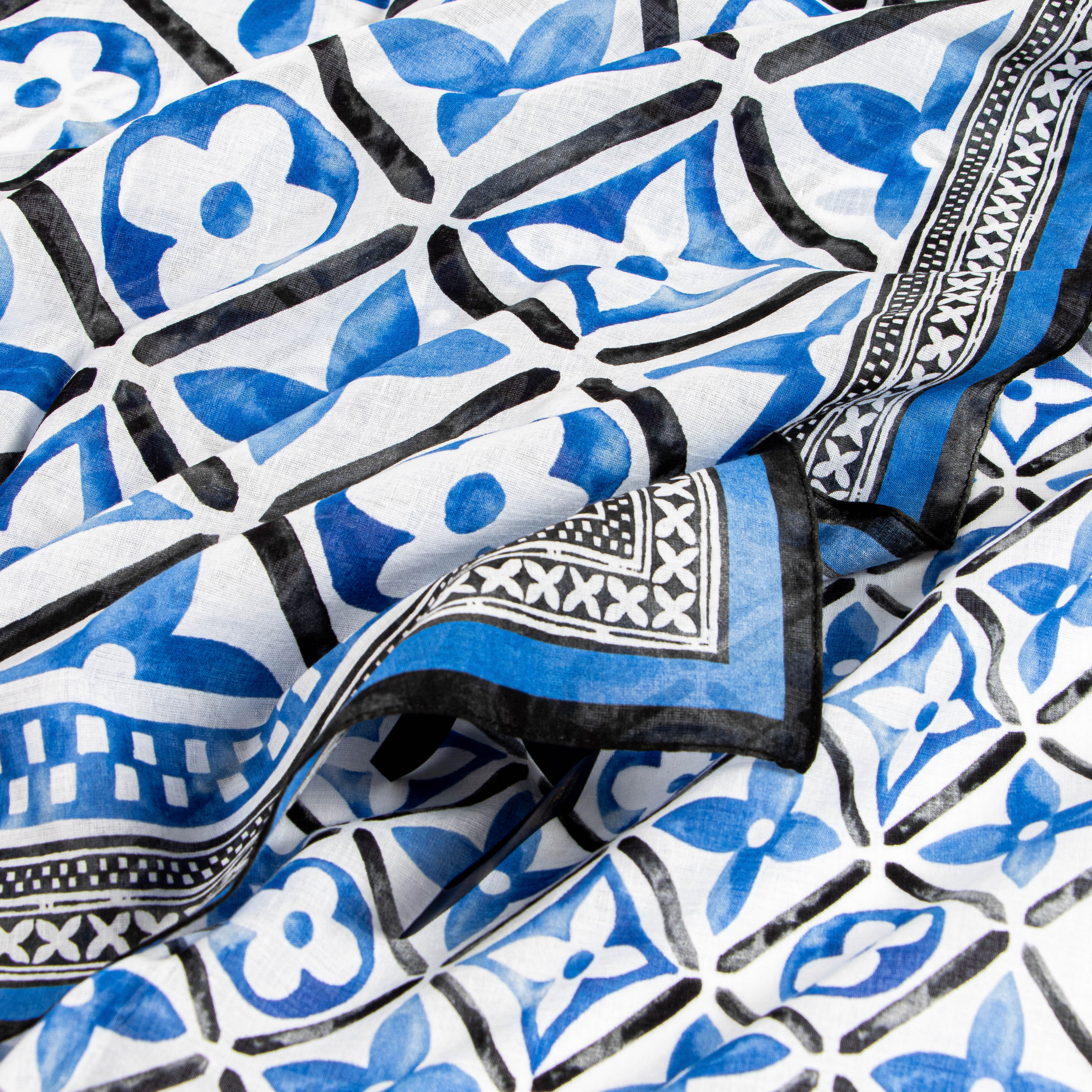 Louis Vuitton By the Pool Blue Monogram Tiles Pareo
