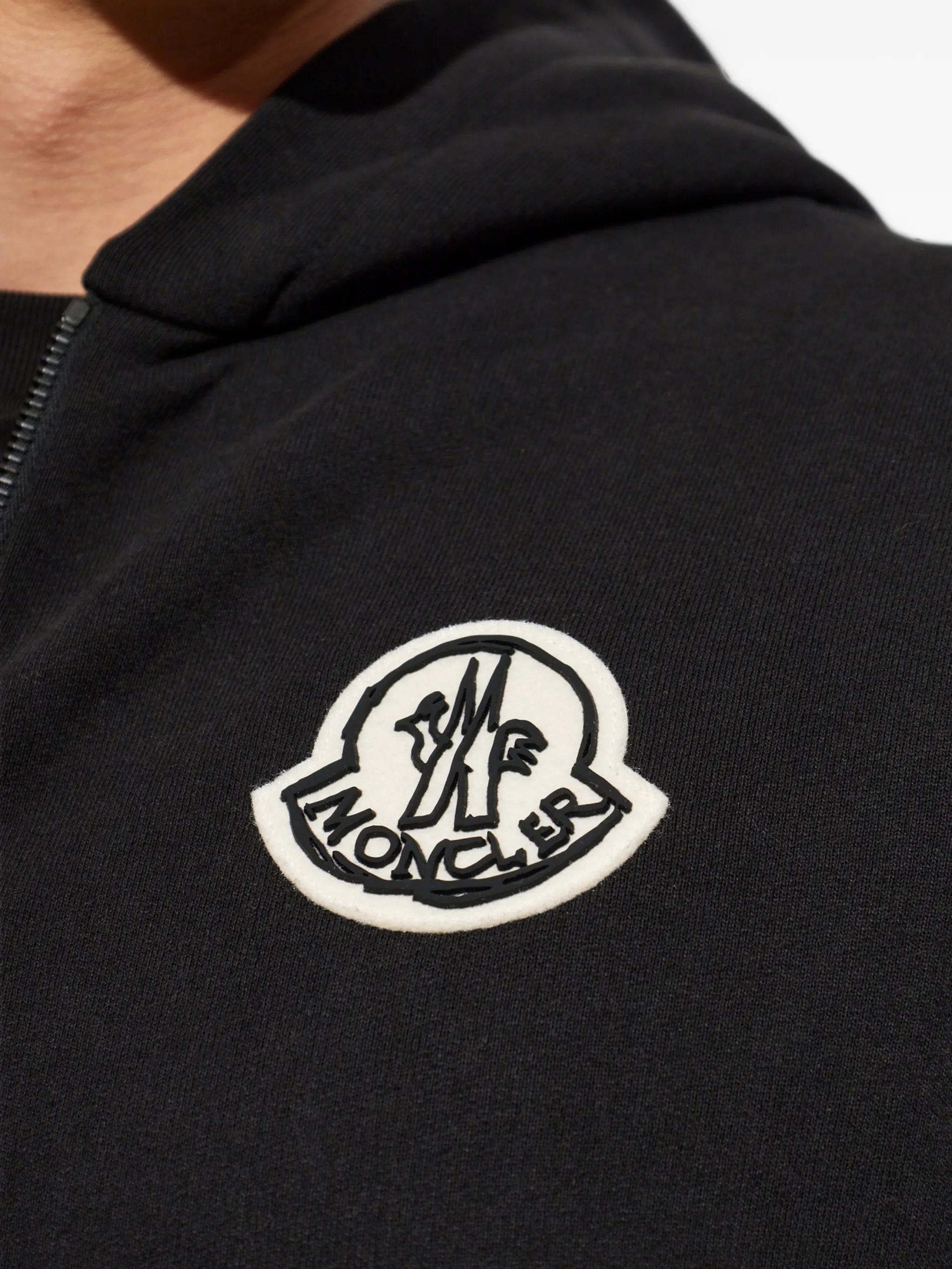 Moncler logo - patch zip - up hoodie