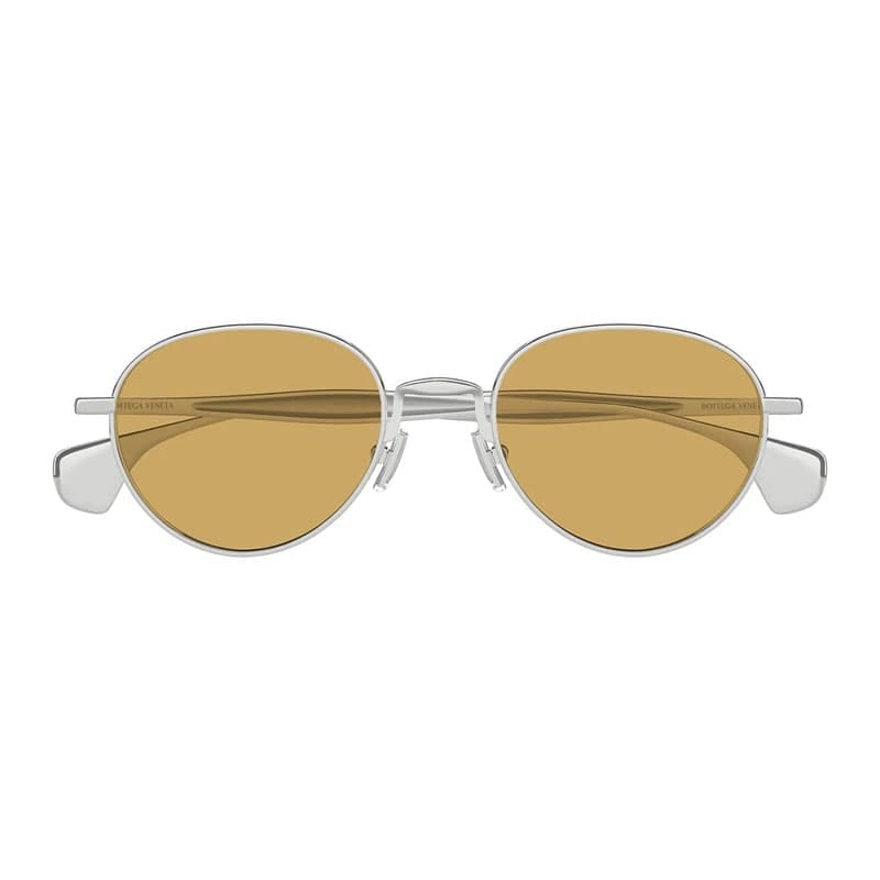 Bottega Veneta Sunglasses Cat Eye Full Rim, Silver Frame And Brown Lens Bv1396S001